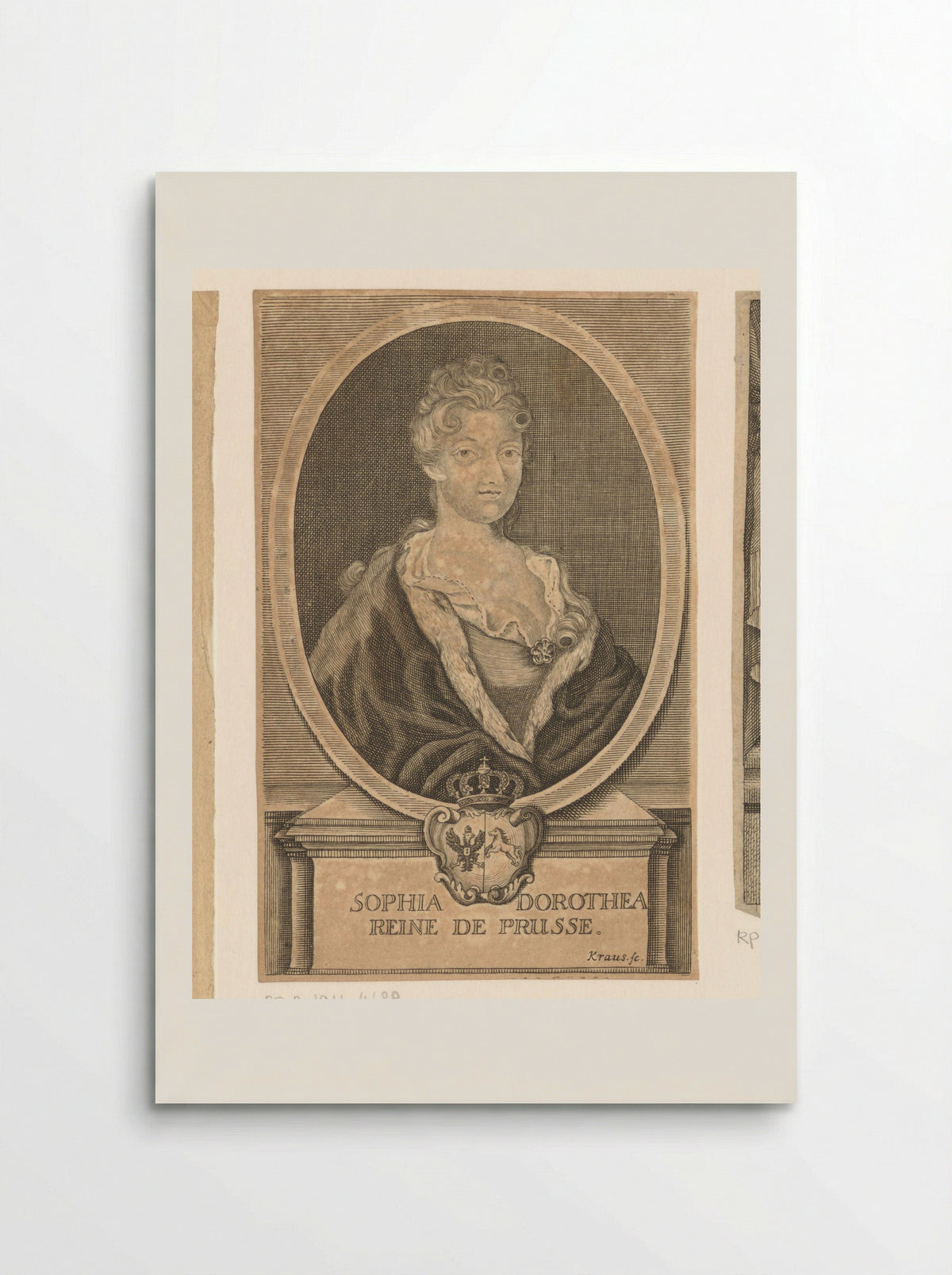 Portrait of Sophia Dorothea of Hanover - Jodocus Egidius Krauss - Poster