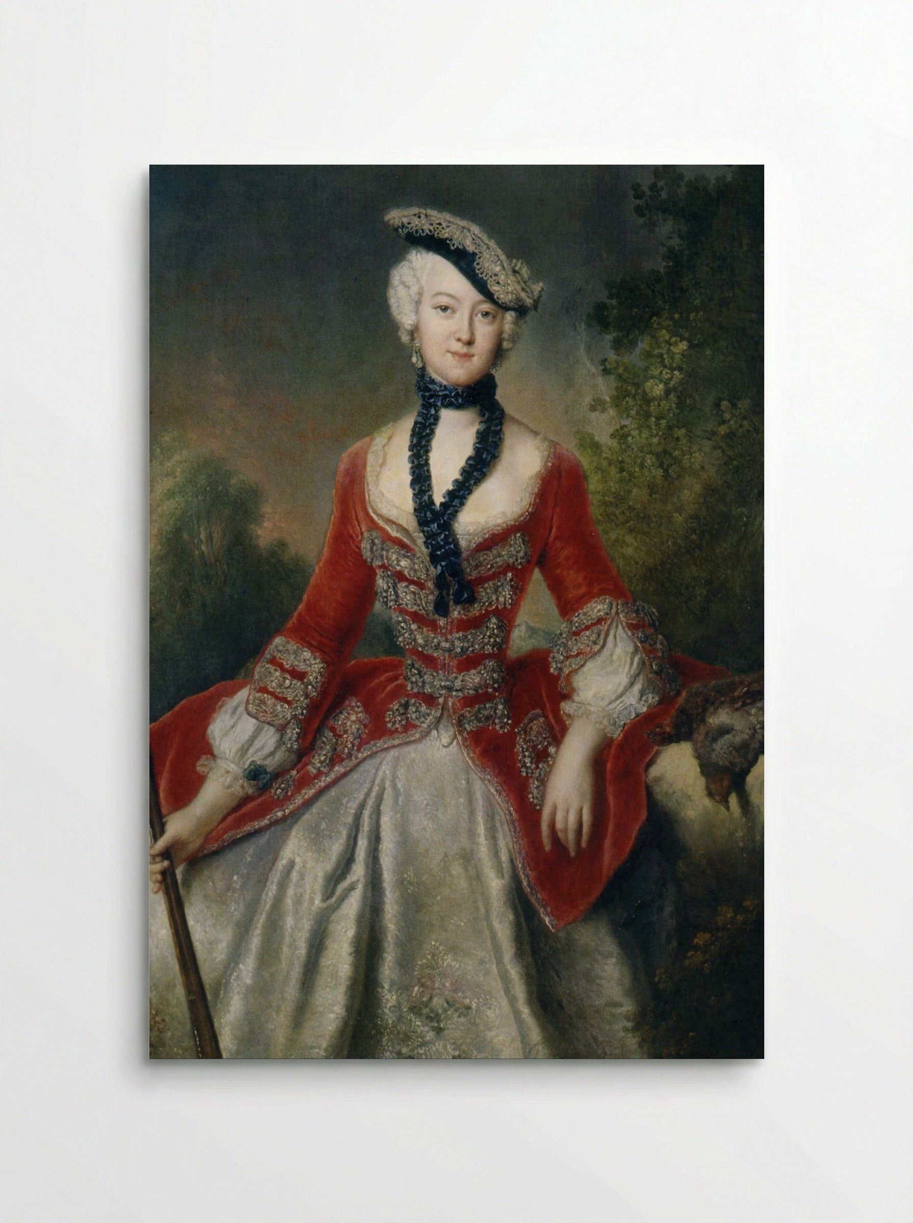 Portrait of Sophie Marie Gräfin von Voss - Antoine Pesne - Poster