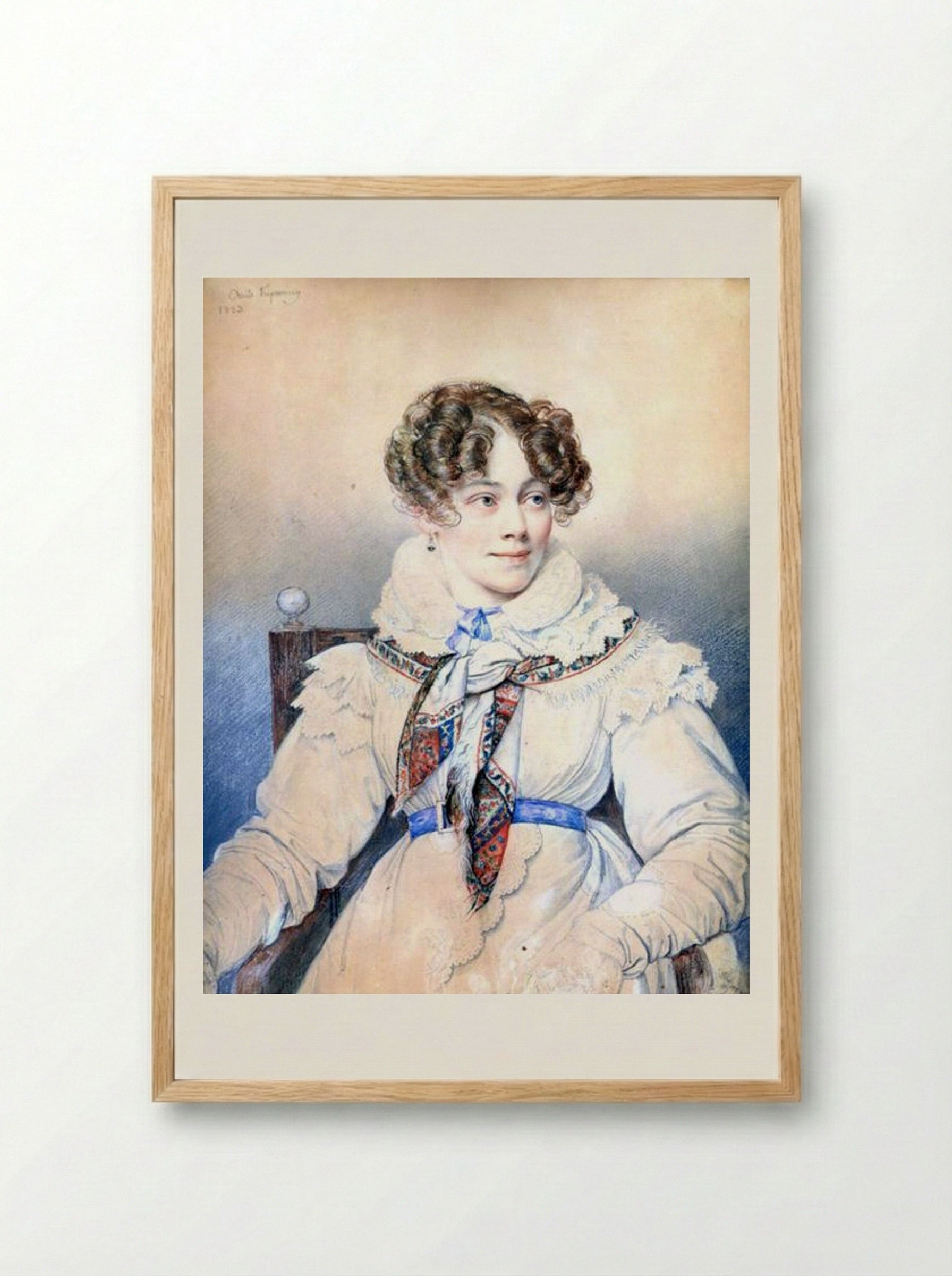 Portrait of Sophie Rostopchine - Orest Kiprensky - Framed Print Wood