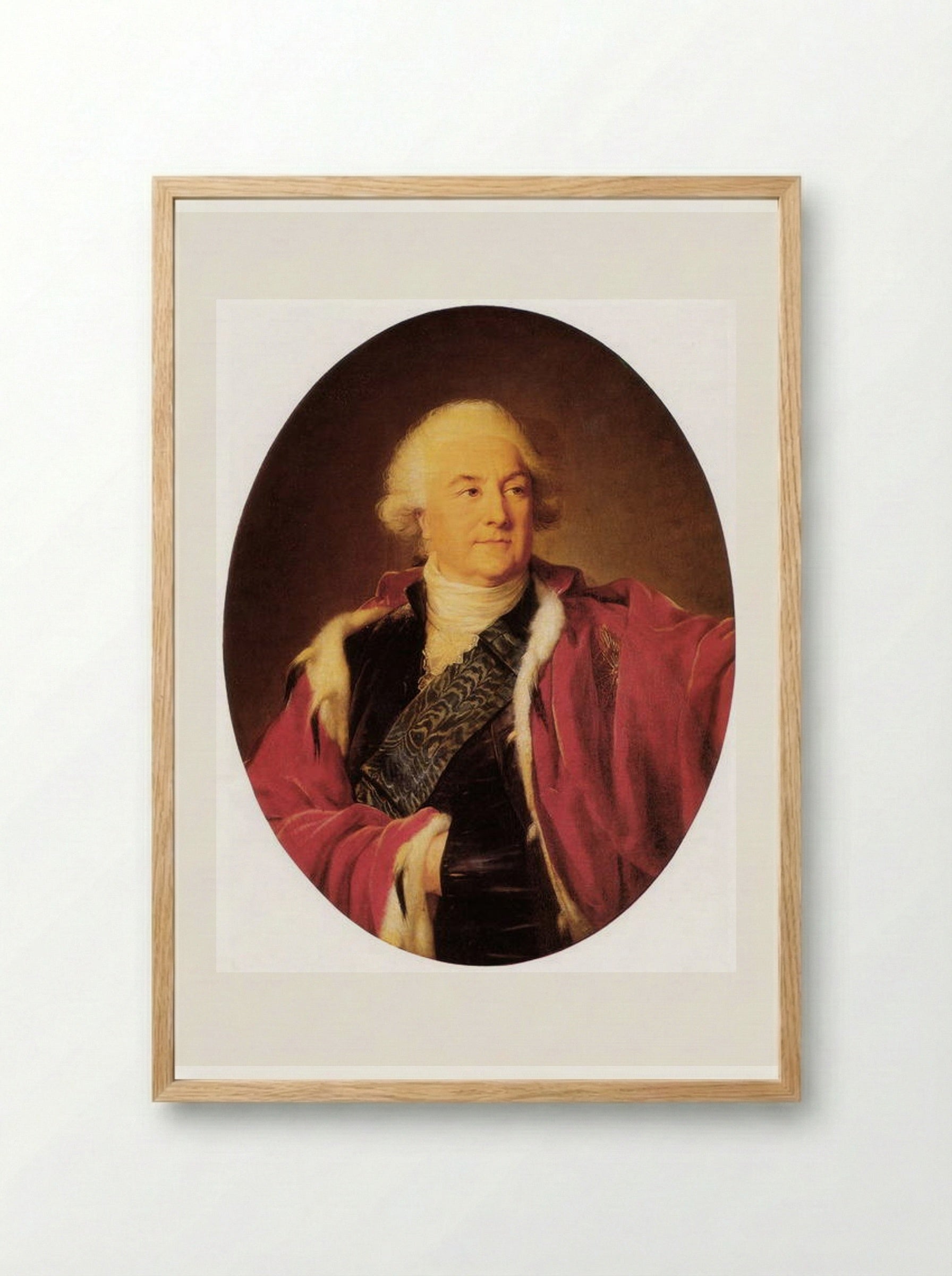 Portrait of Stanisław August Poniatowski - Louise Elisabeth Vigée Le Brun - Framed Print Wood