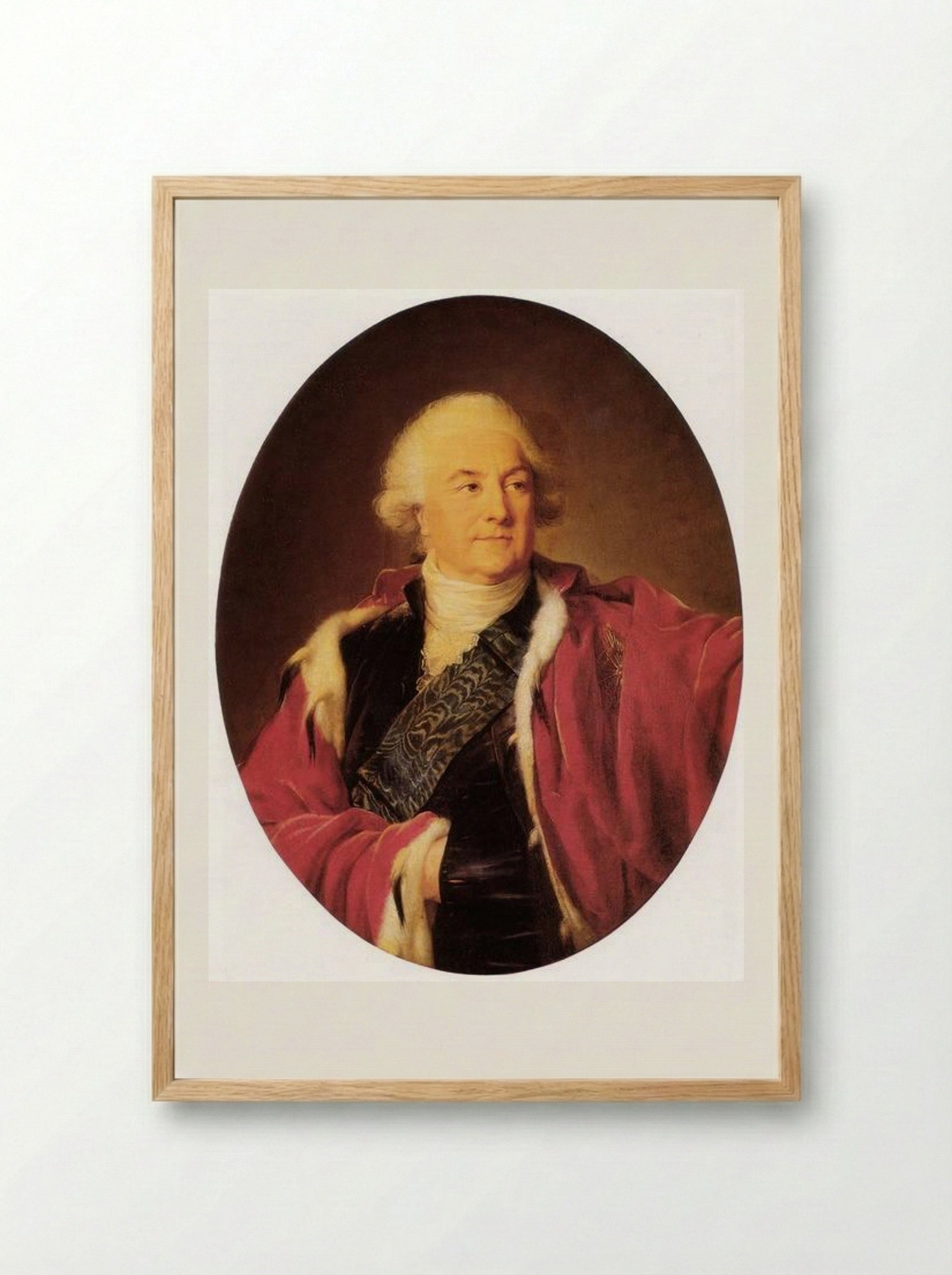 Portrait of Stanisław August Poniatowski - Louise Elisabeth Vigée Le Brun - Framed Print Wood