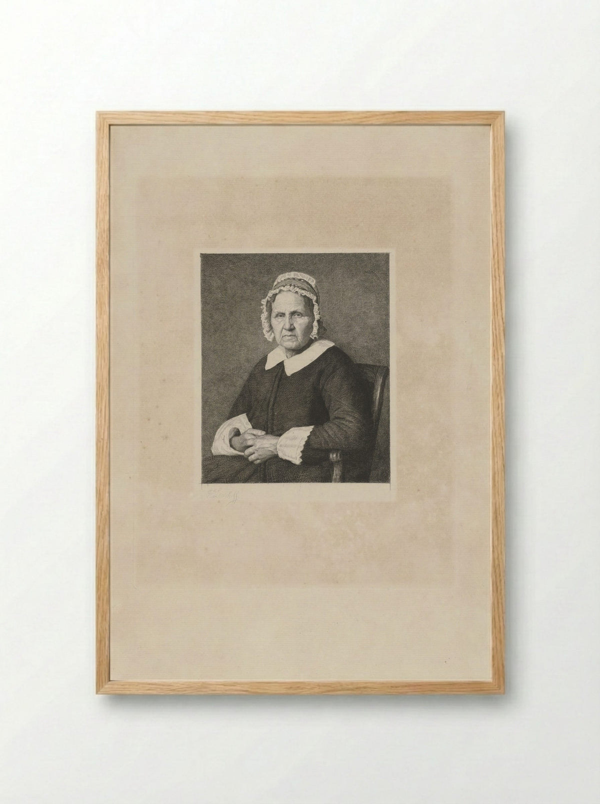 Portrait of Suzanna Leenhoff-van Anholt - Ferdinand Leenhoff - Framed Print Wood
