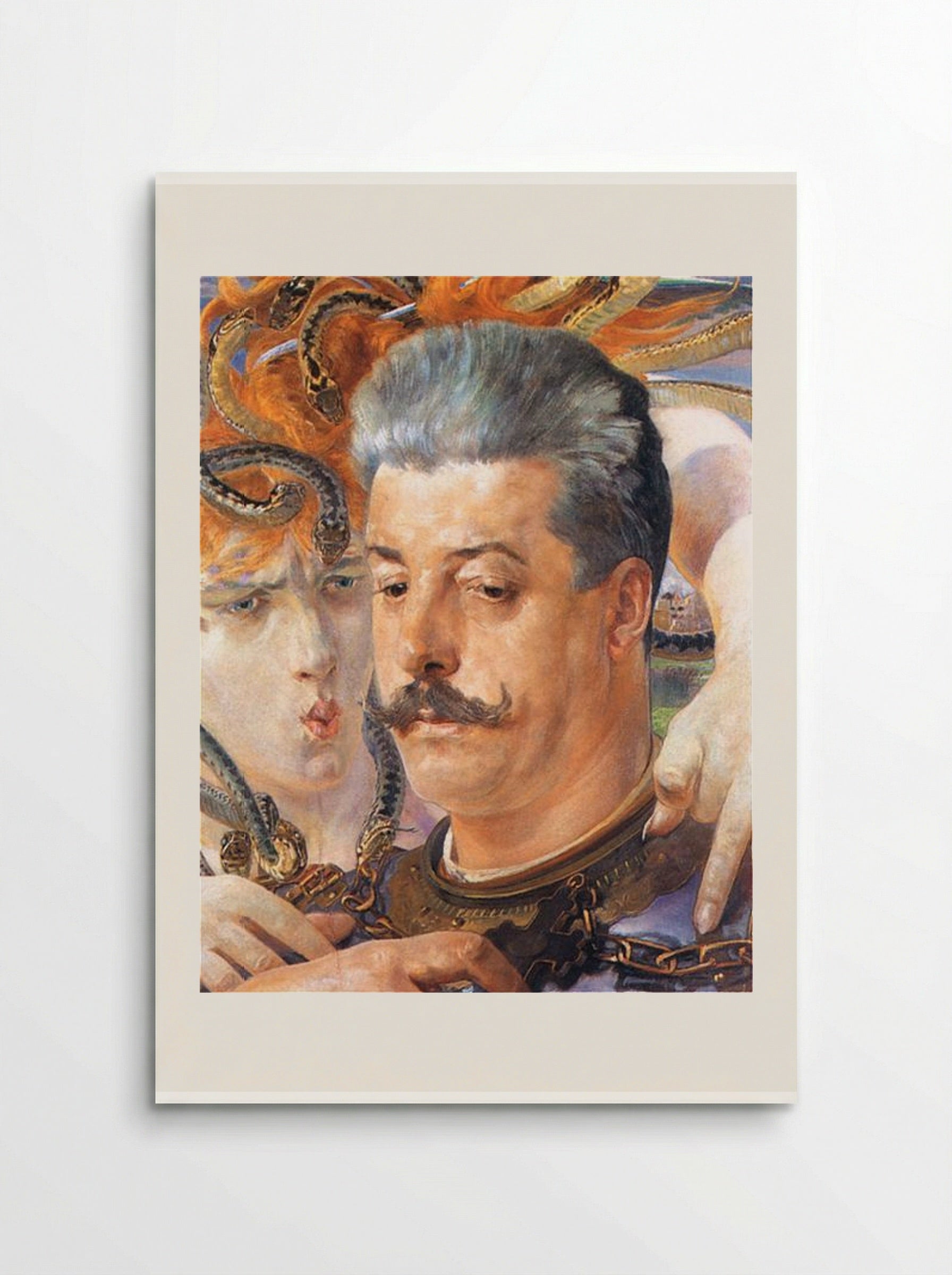 Portrait of Tadeusz Błotnicki with Medusa - Jacek Malczewski - Poster