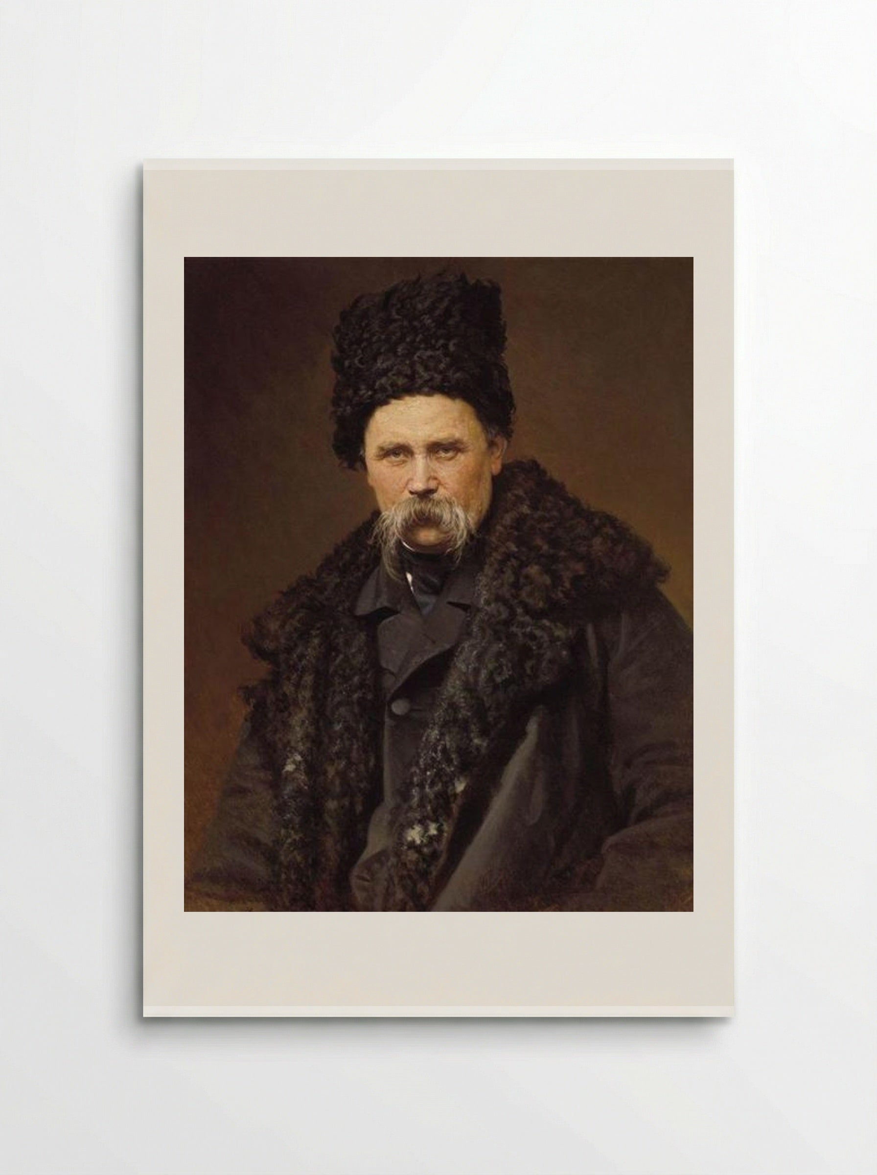 Portrait of Taras Shevchenko - Ivan Kramskoy - Poster