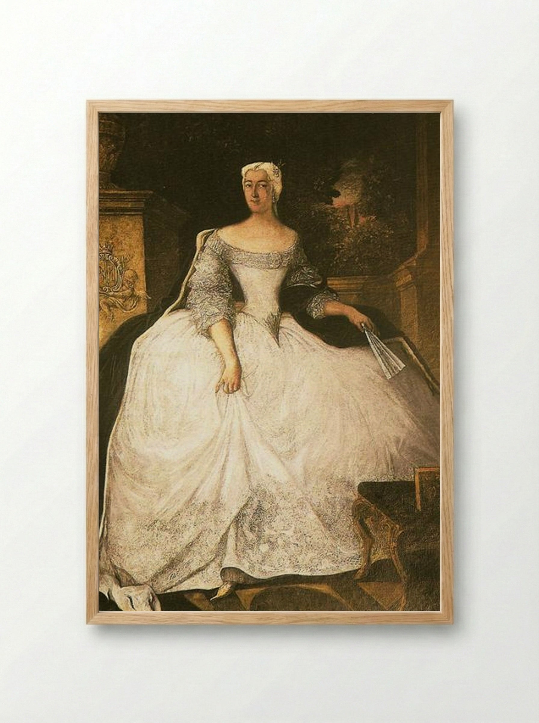 Portrait of Teofila Działyńska - Antoine Pesne - Framed Print Wood