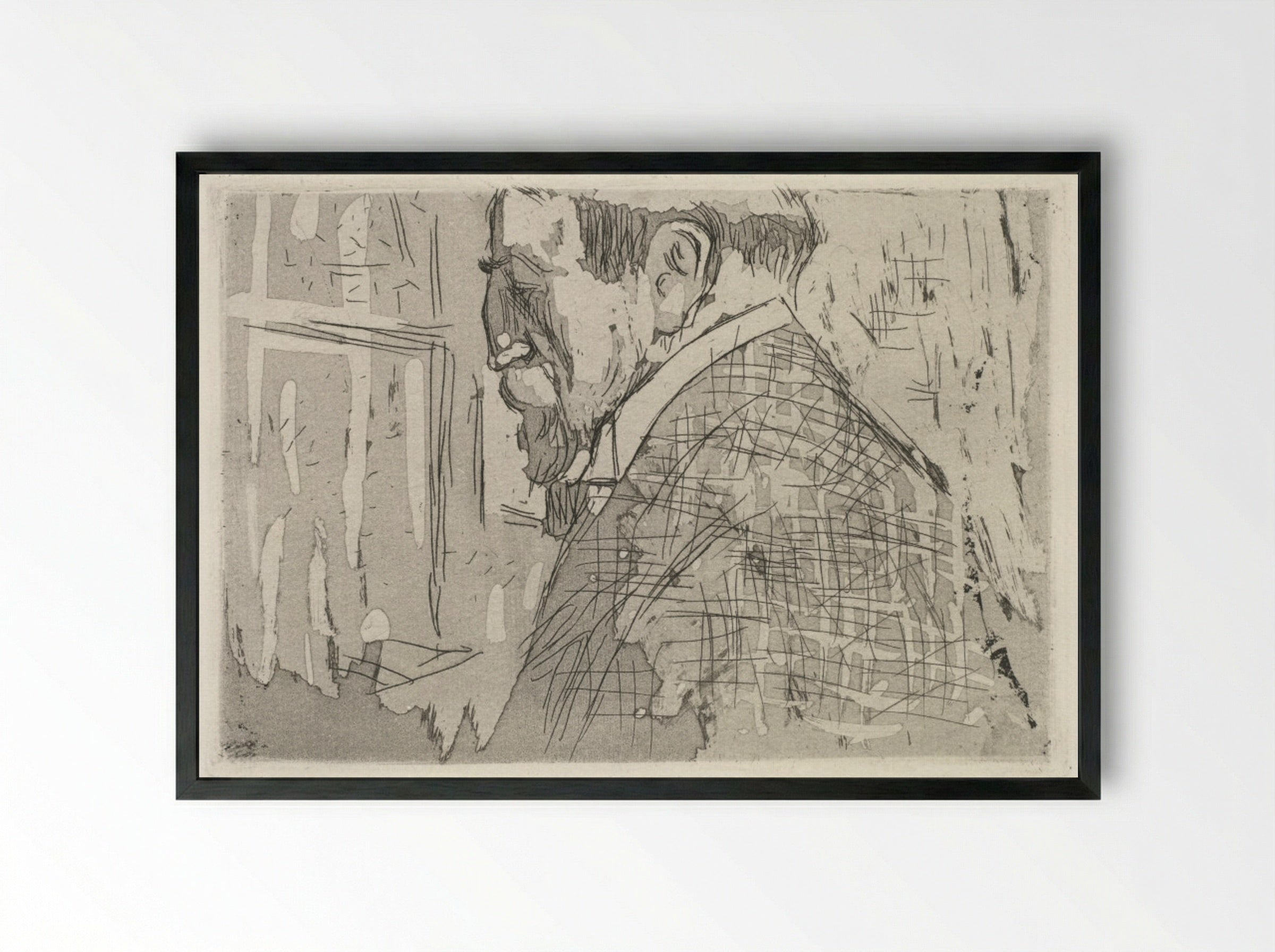 Portrait of Théo van Rysselberghe - Édouard Vuillard - Framed Print Black