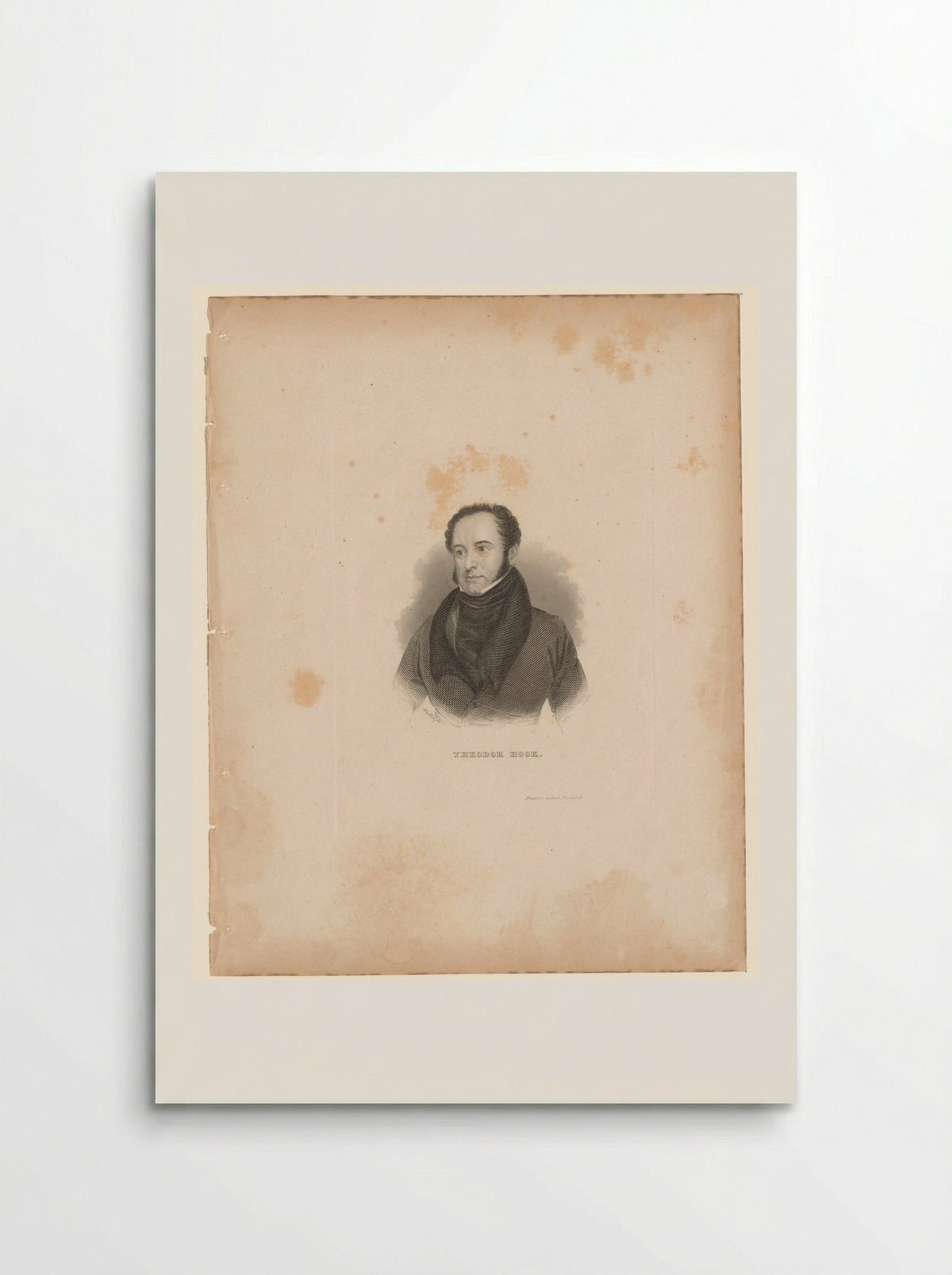 Portrait of Theodore Edward Hook - Henry Winkles - Poster