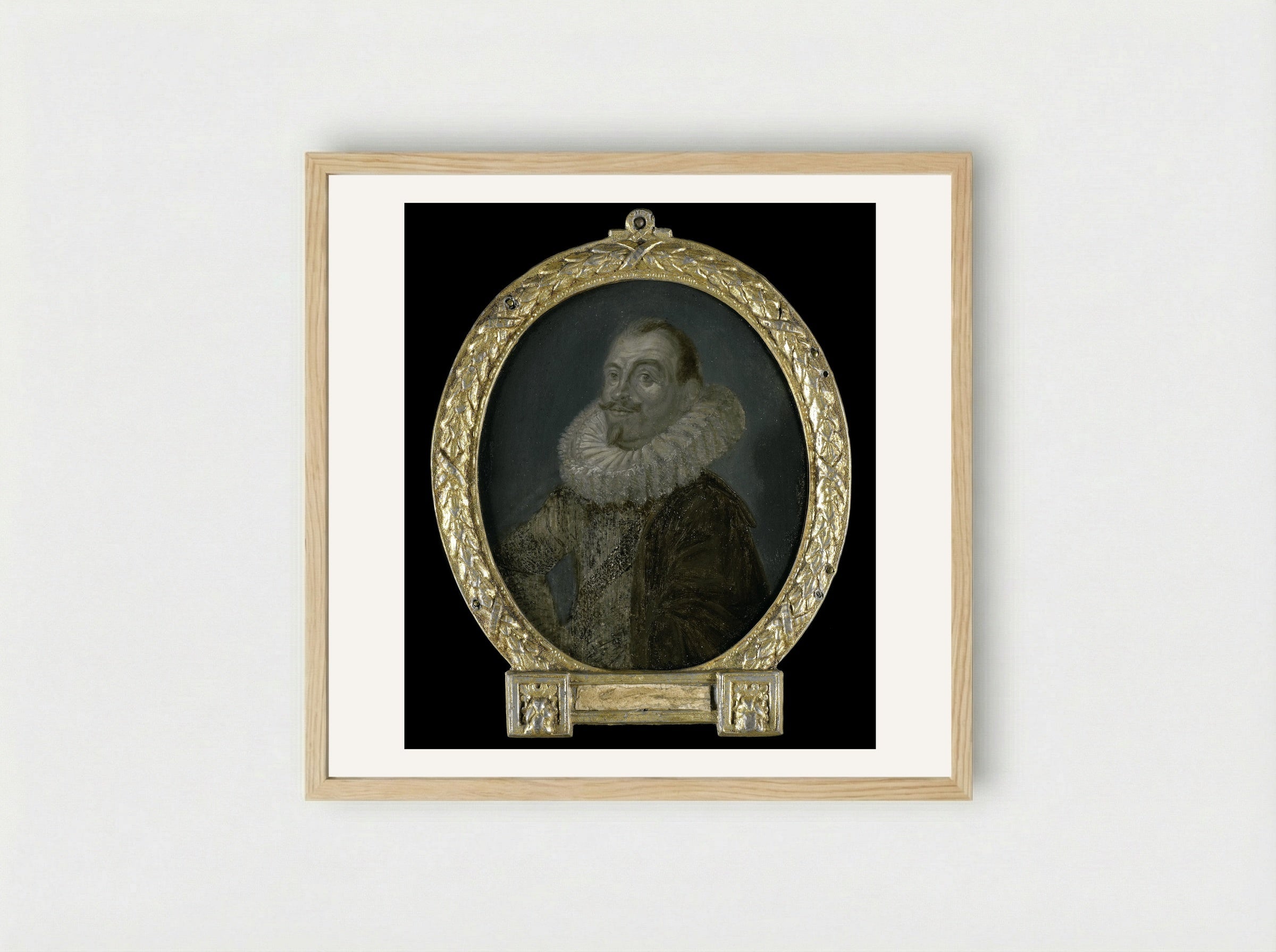 Portrait of Theodorus Rodenburgh - Arnoud van Halen - Framed Print Wood