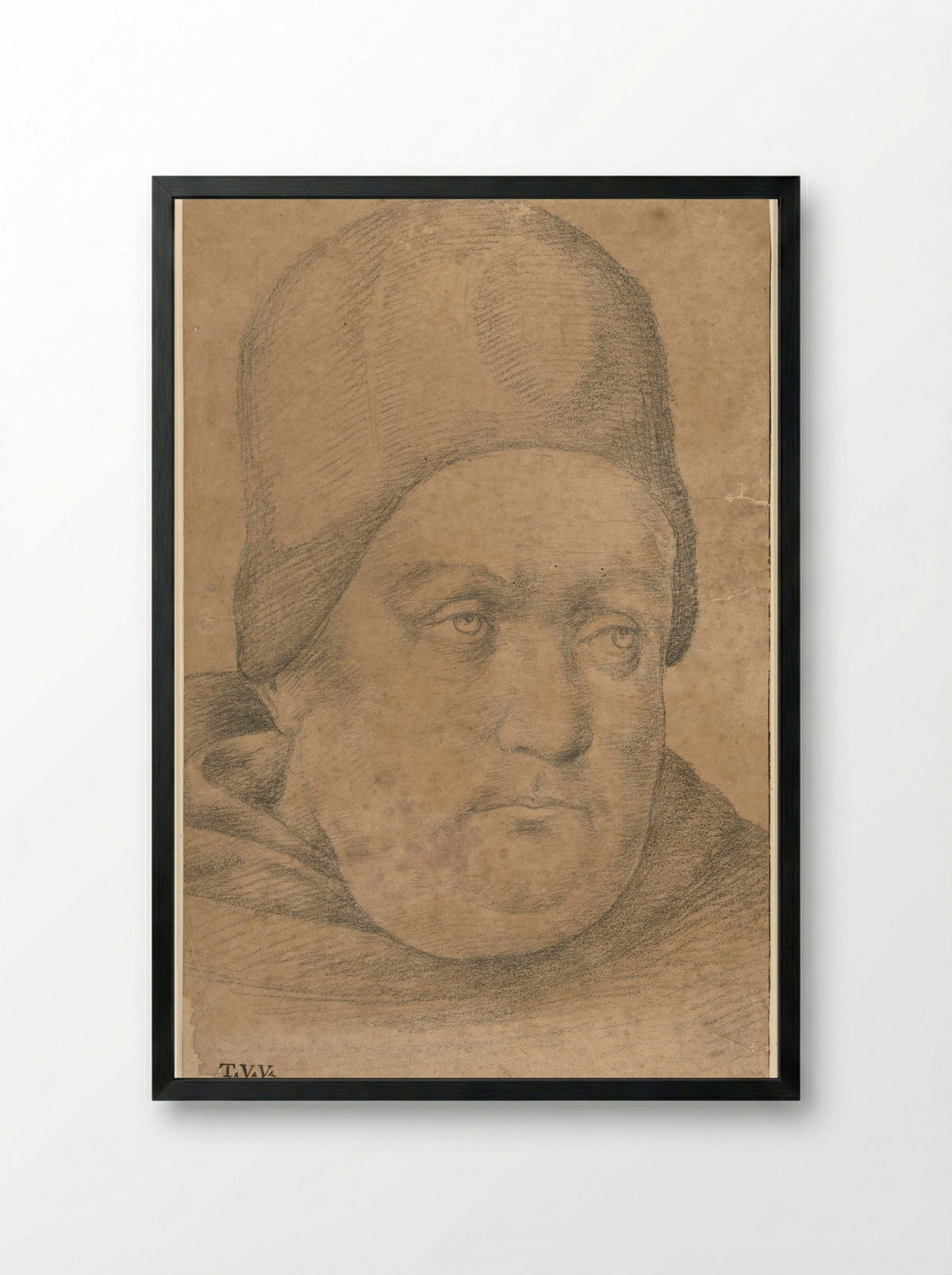 Portrait of Thomas Aquinas - Timoteo Viti - Framed Print Black