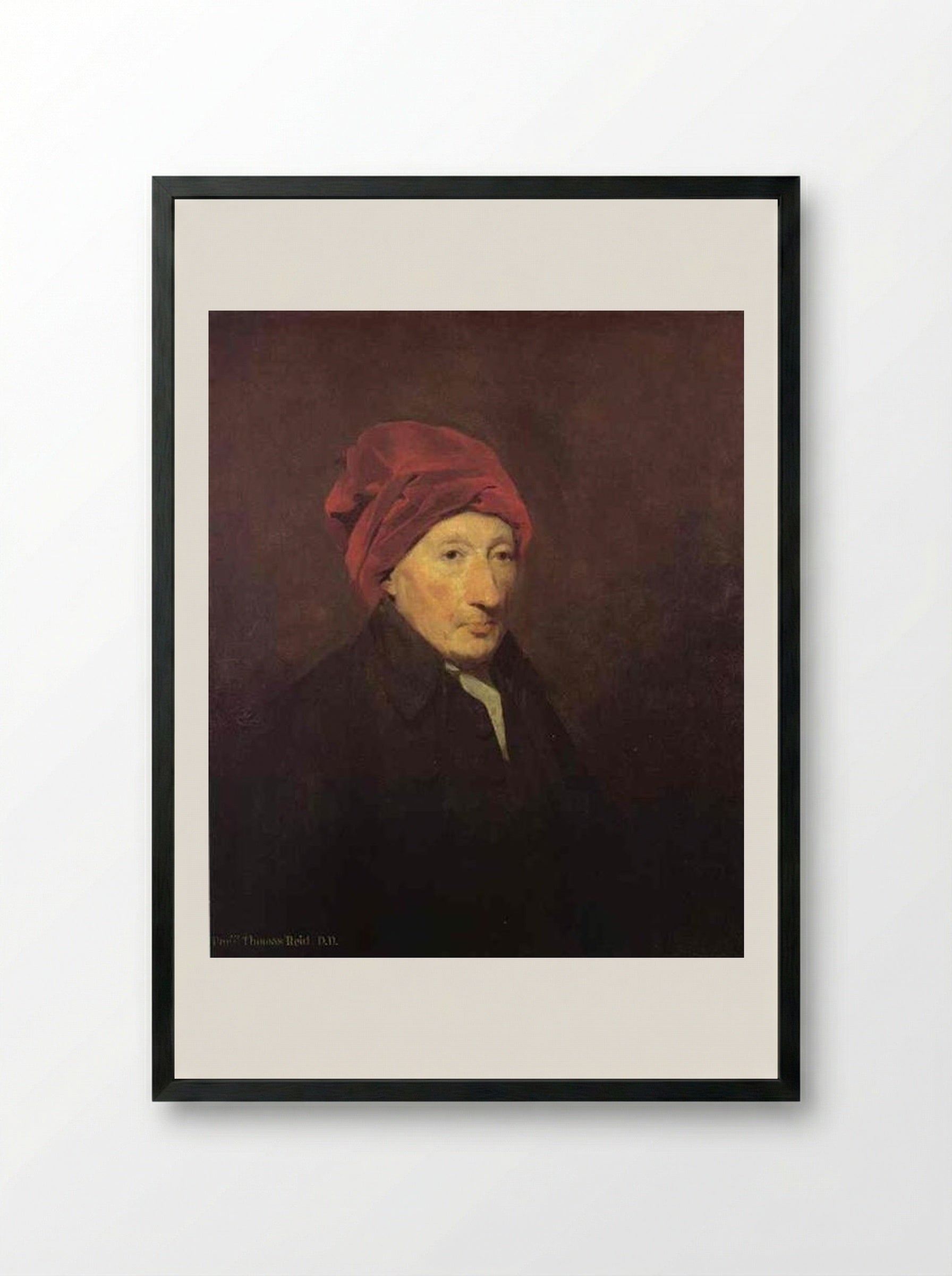 Portrait of Thomas Reid - Henry Raeburn - Framed Print Black