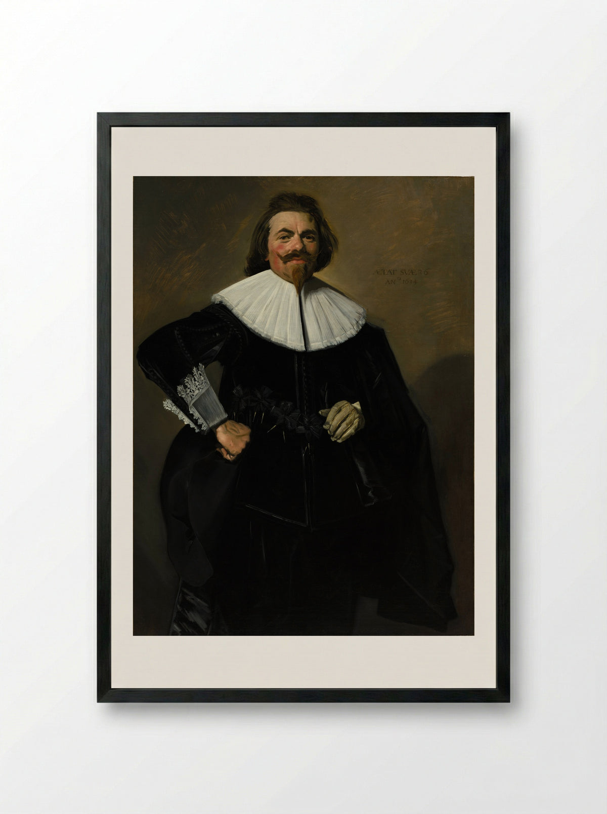 Portrait of Tieleman Roosterman - Frans Hals - Framed Print Black