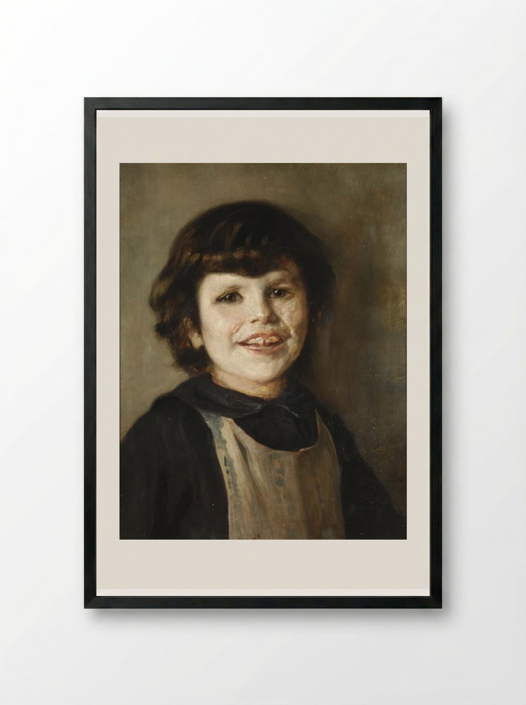 Portrait of Tilemahos Gyzis - Nikolaos Gyzis - Framed Print Black