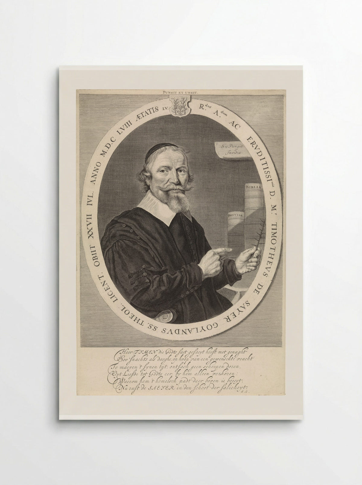 Portrait of Timotheus de Sayer - Theodor Matham - Poster