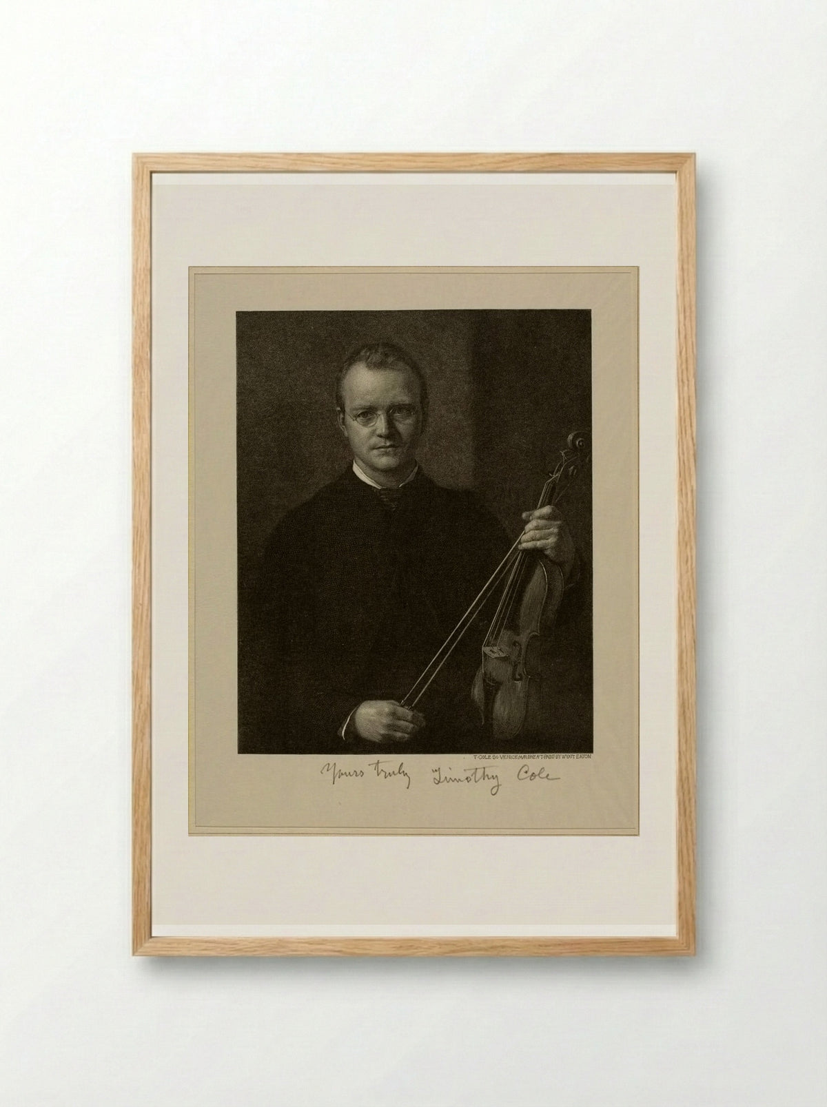 Portrait of Timothy Cole - Timothy Cole - Framed Print Wood