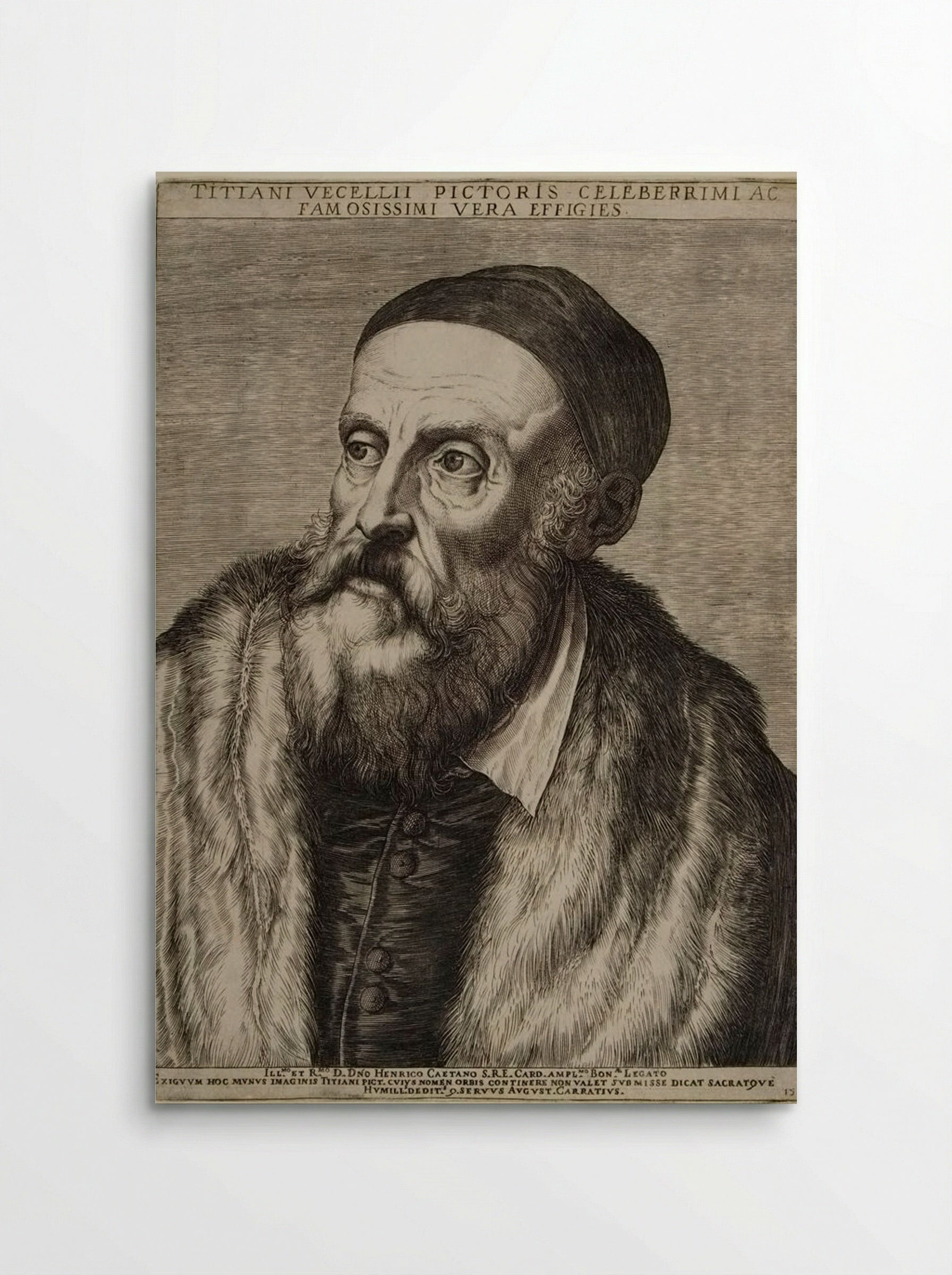 Portrait of Titian - Agostino Carracci - Poster