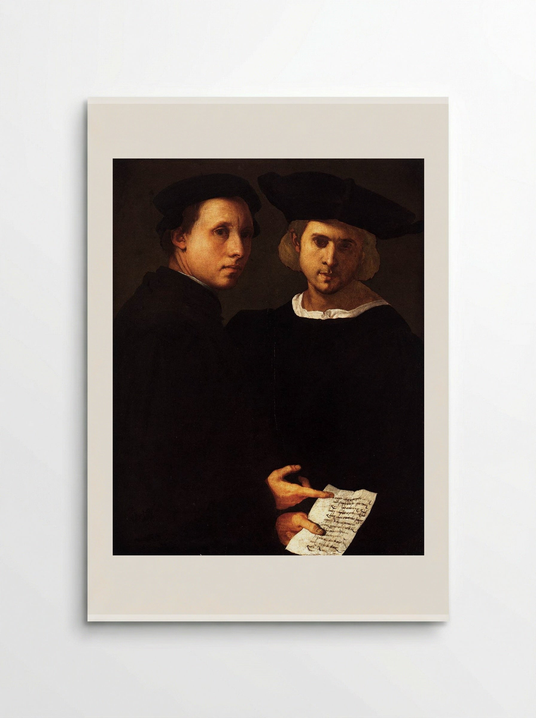 Portrait of Two Friends - Jacopo Pontormo - Poster