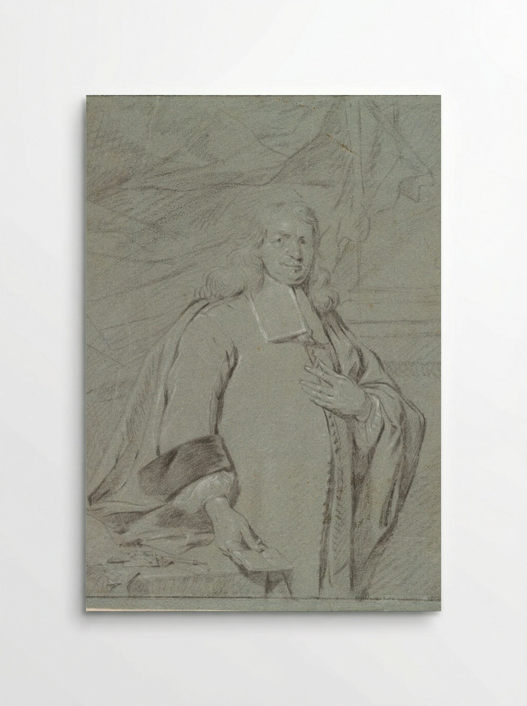 Portrait of Unidentified Standing Man - Abraham van den Tempel - Poster