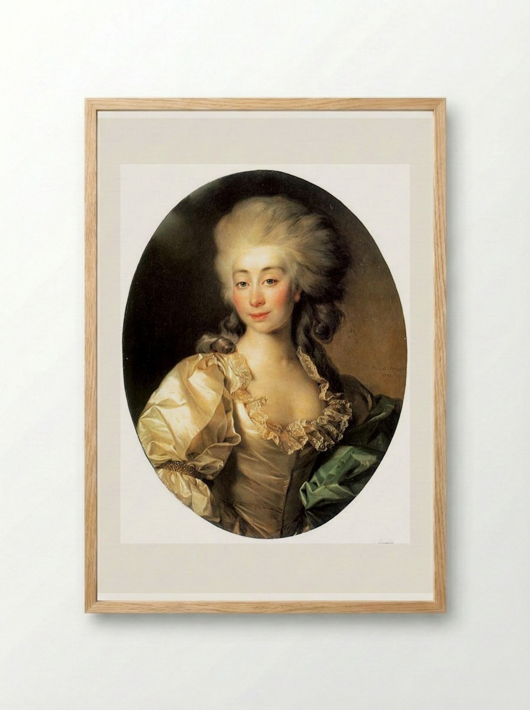Portrait of Ursula Mniszech - Dmitry Levitzky - Framed Print Wood