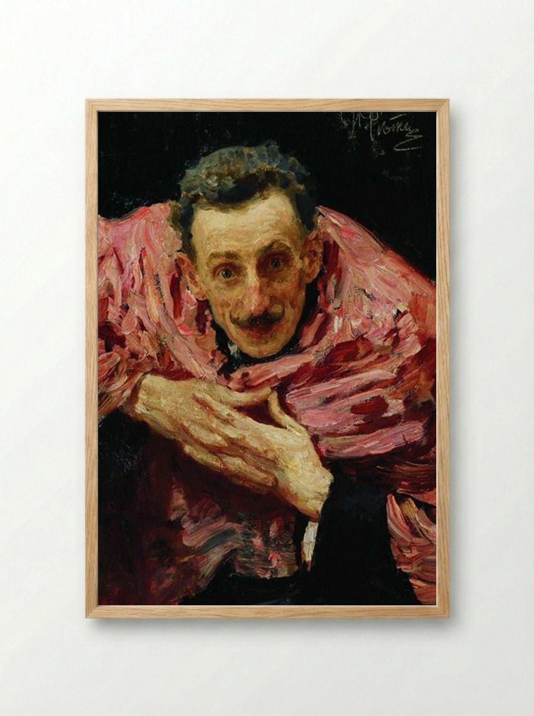 Portrait of V.D. Ratov - Ilya Repin - Framed Print Wood