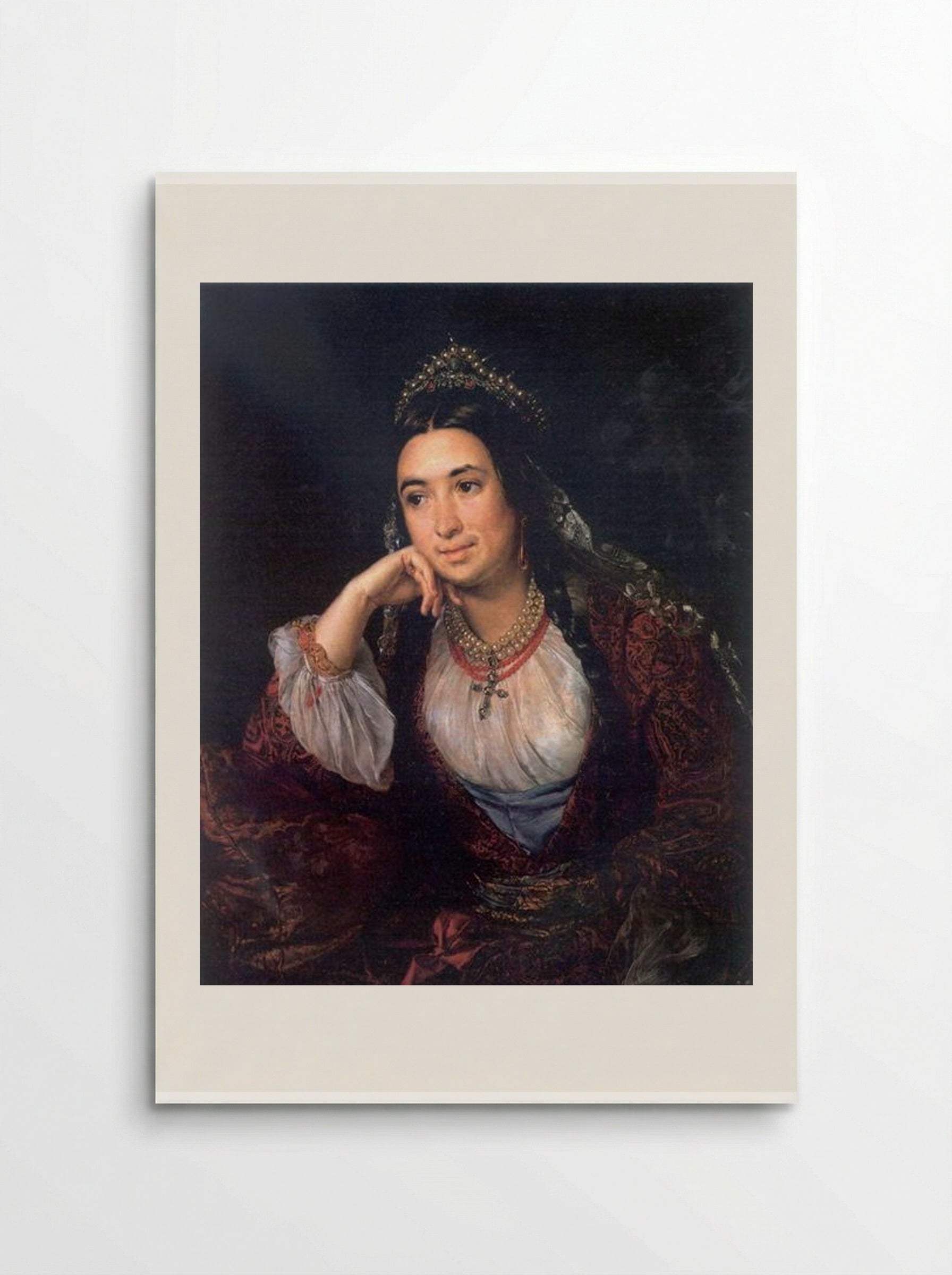 Portrait of V.I. Lizogub - Vasily Tropinin - Poster