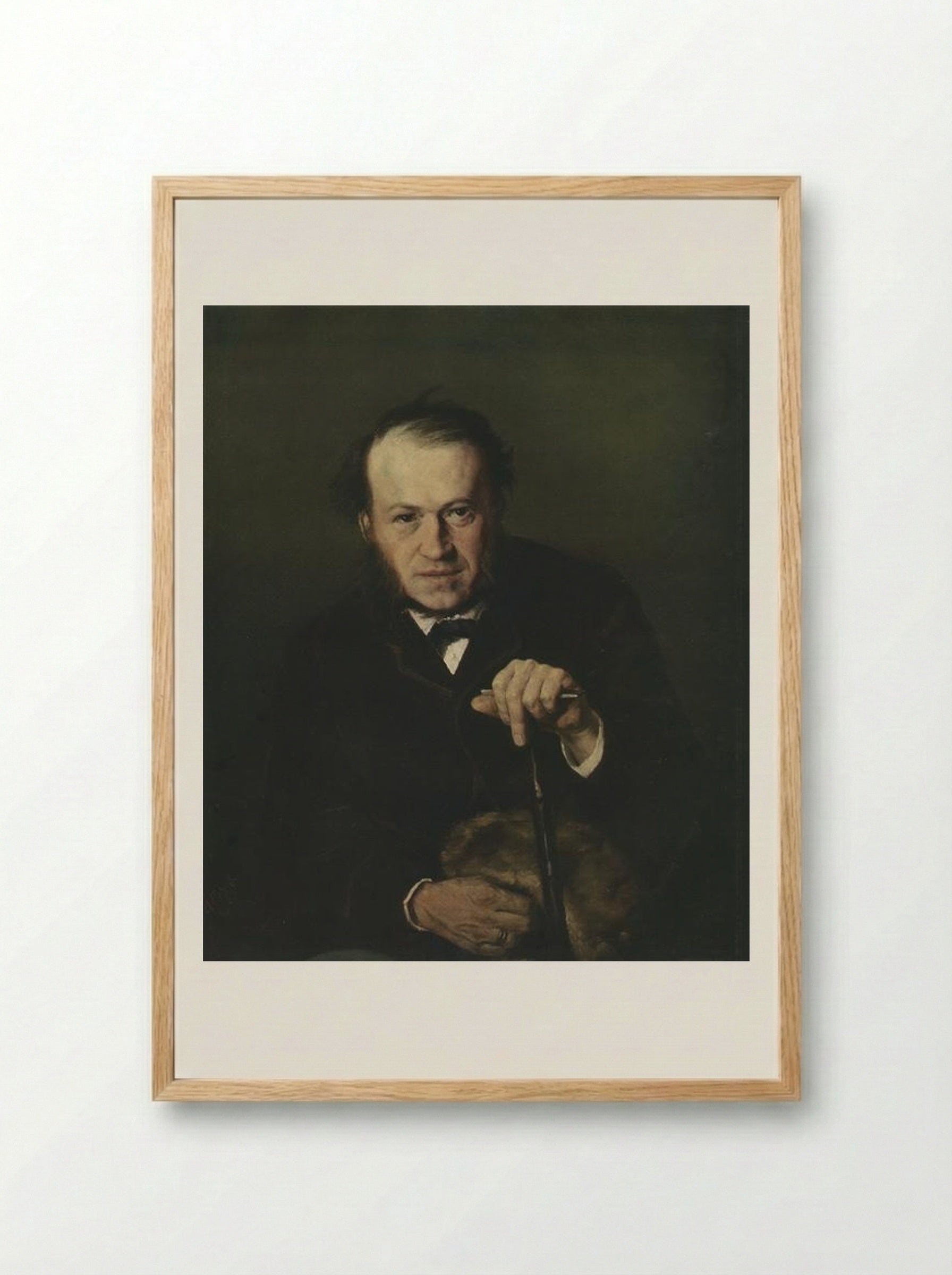 Portrait of Vasily Bezsonov - Vasily Perov - Framed Print Wood