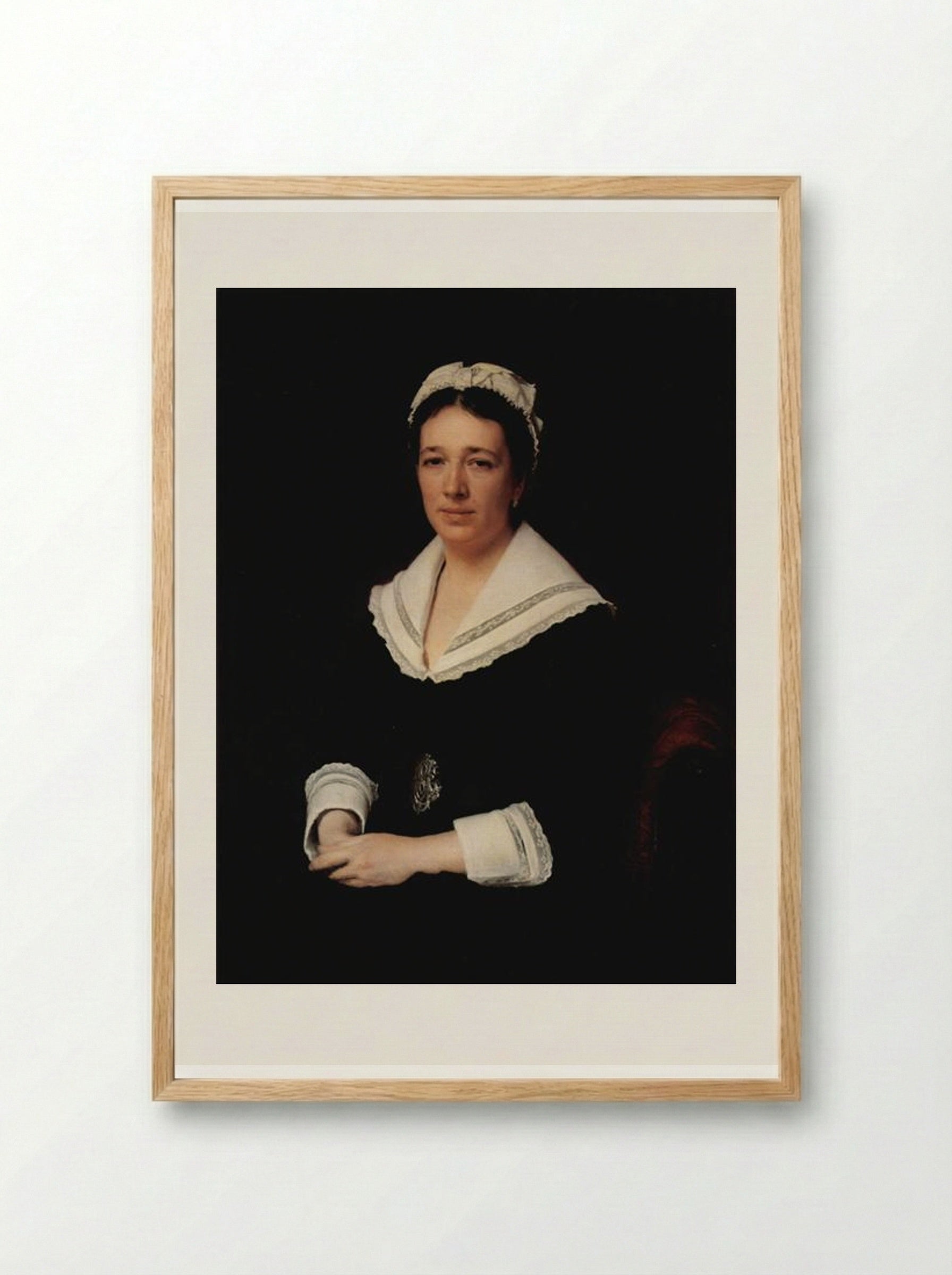 Portrait of Vera Nikolaevna Tretjakowa - Ivan Kramskoy - Framed Print Wood