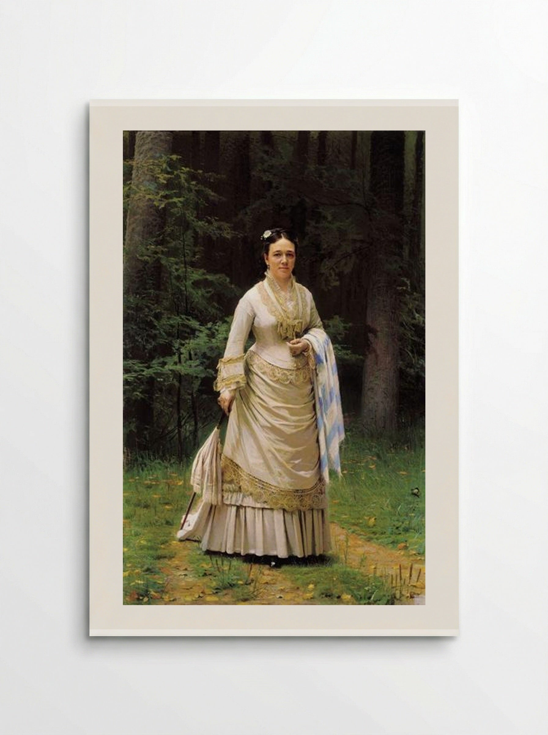 Portrait of Vera Nikolaevna Tretyakova - Ivan Kramskoy - Poster