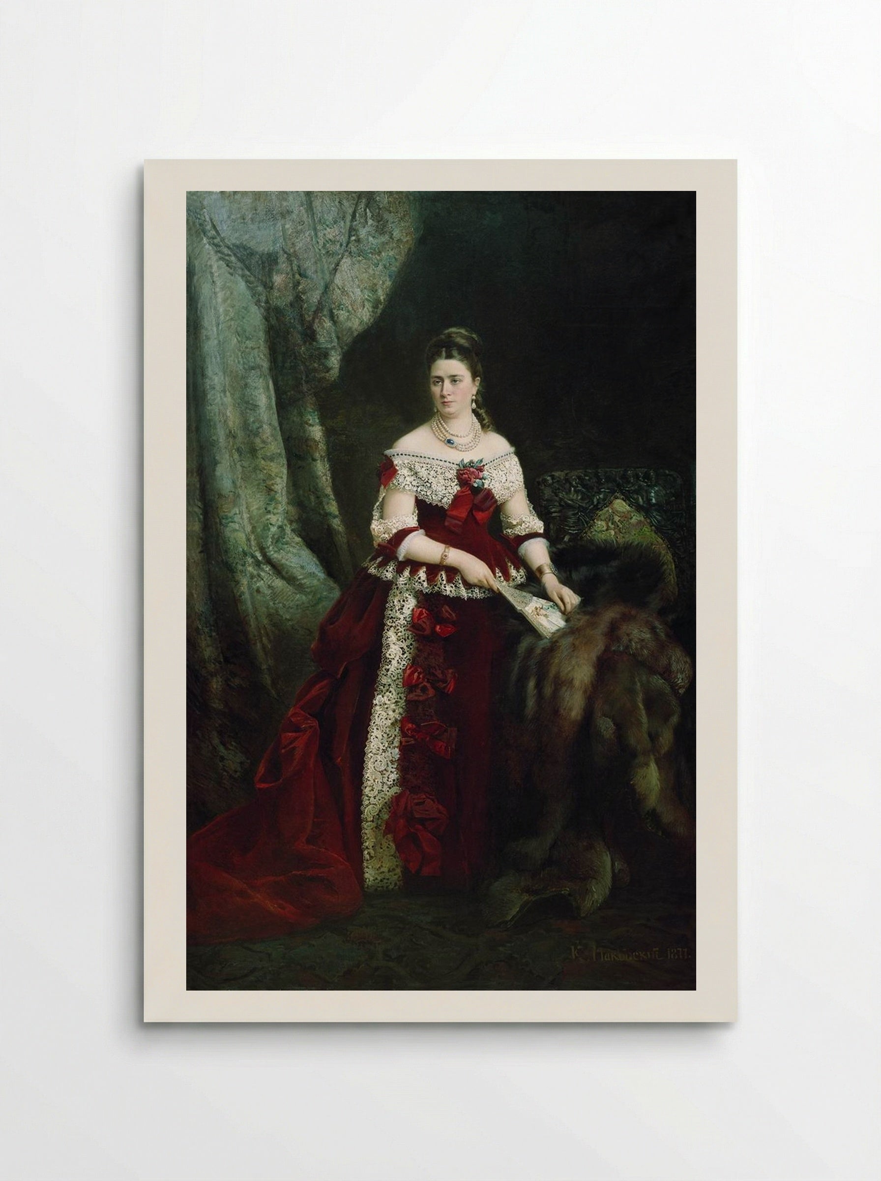 Portrait of Vera Zubova - Konstantin Makovsky - Poster
