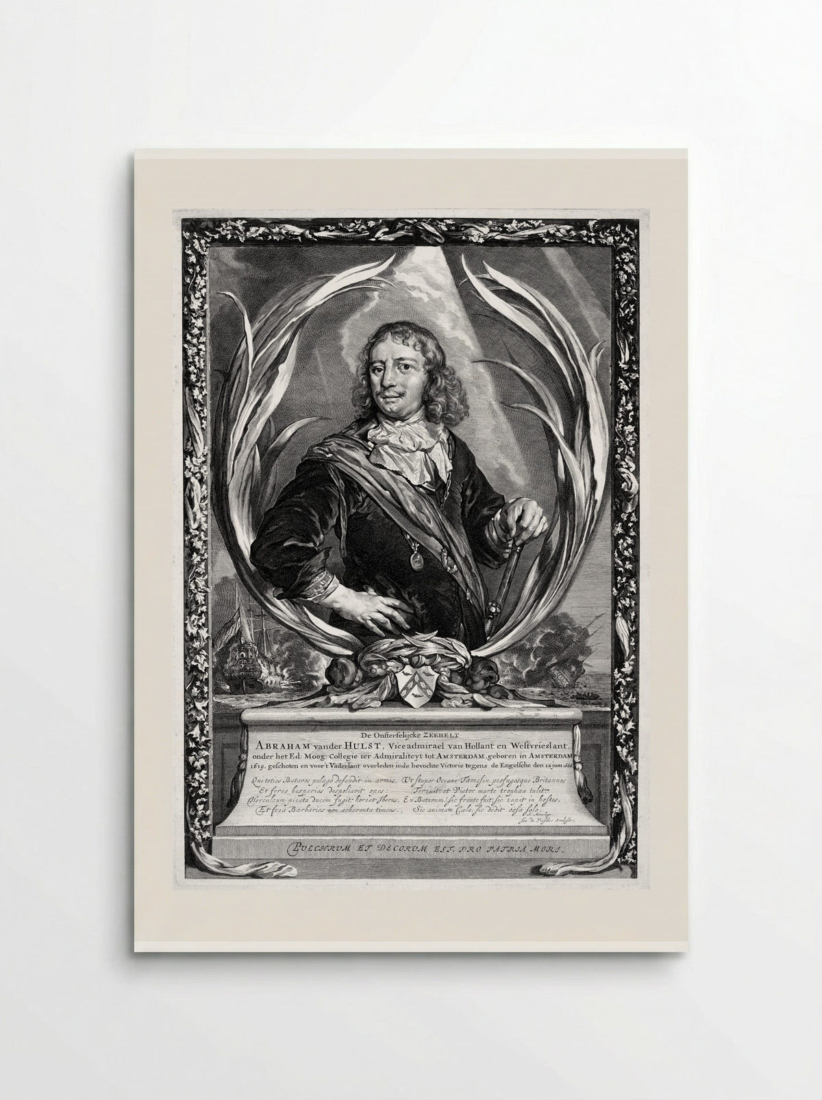 Portrait of Vice-Admiral Abraham van der Hulst - Johannes Visscher - Poster