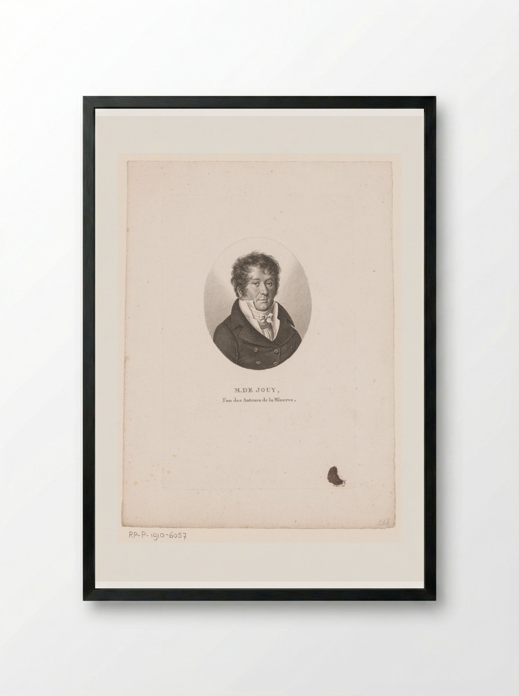 Portrait of Victor-Joseph Étienne de Jouy - Ambroise Tardieu - Framed Print Black