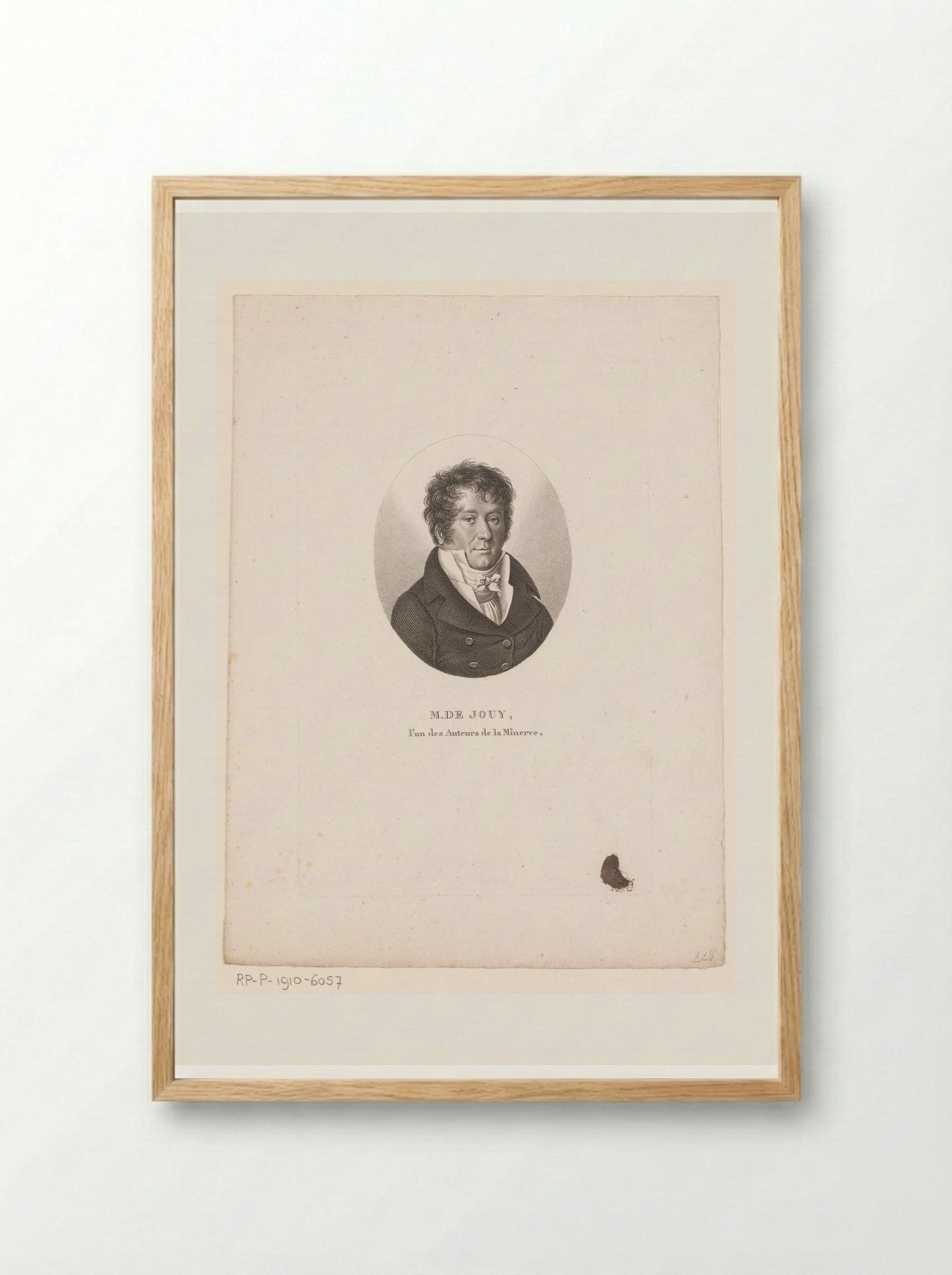 Portrait of Victor-Joseph Étienne de Jouy - Ambroise Tardieu - Framed Print Wood