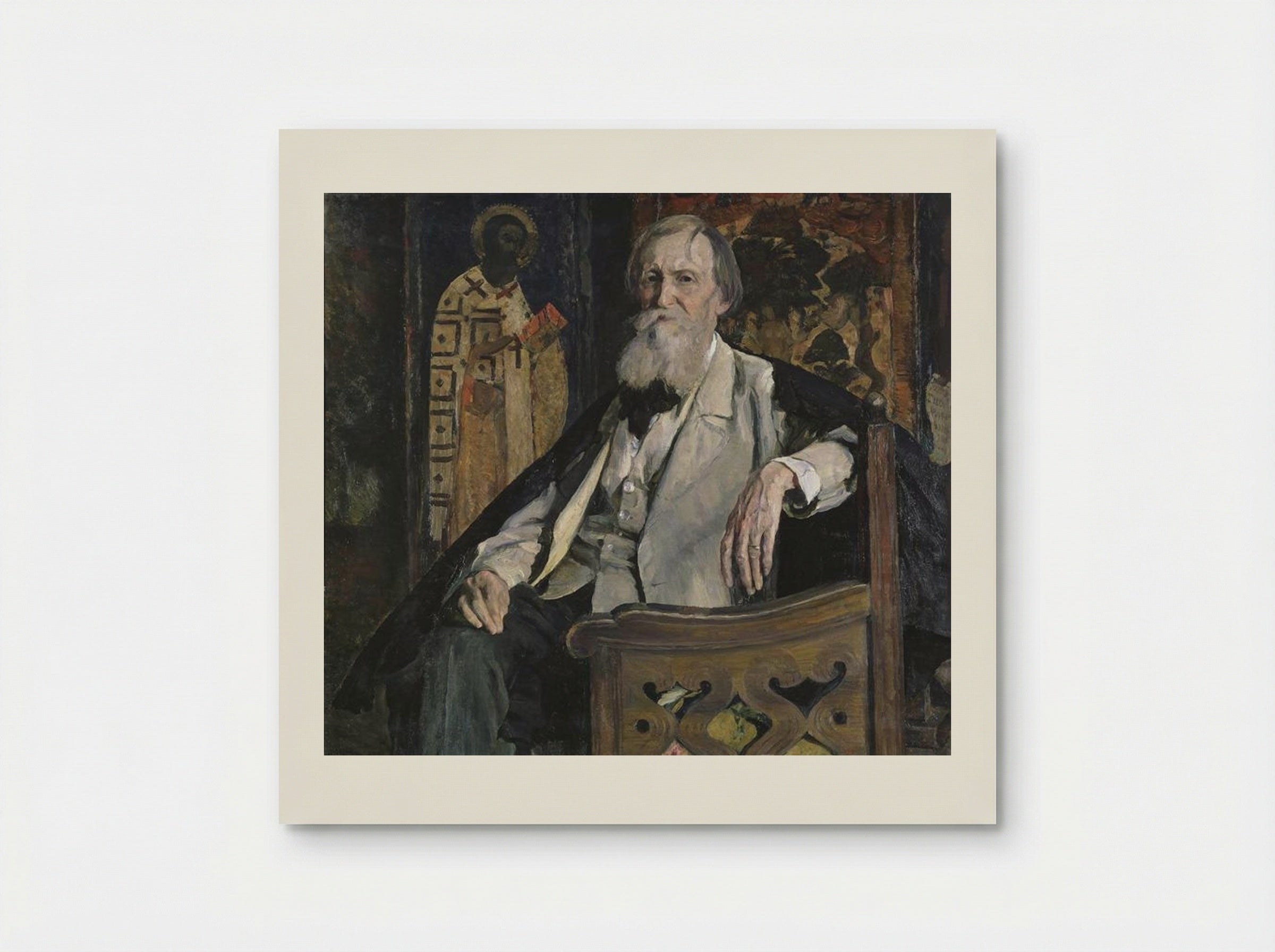 Portrait of Victor Vasnetsov - Mikhail Nesterov - Poster