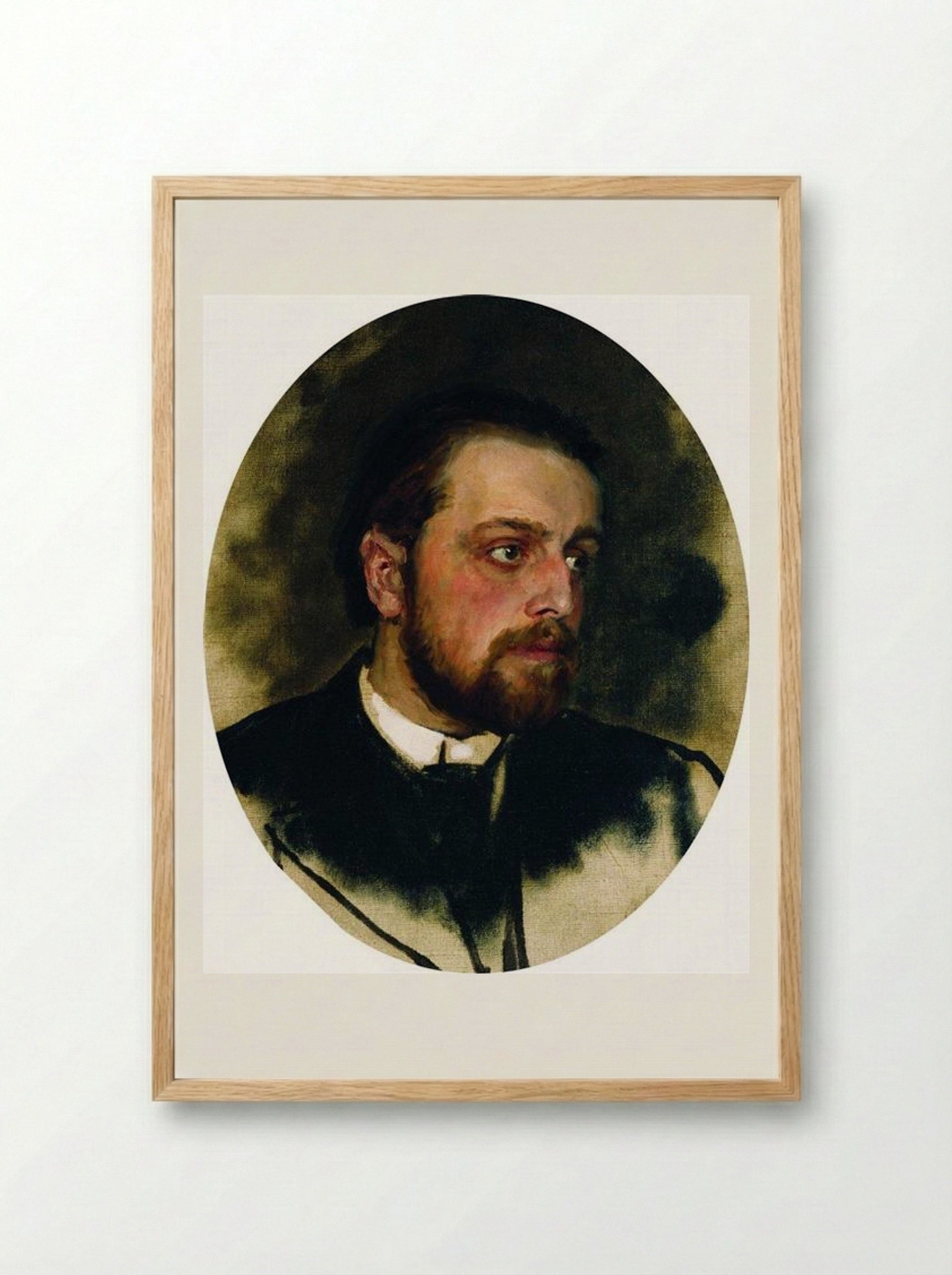 Portrait of Vladimir Grigorievich Chertkov - Ilya Repin - Framed Print Wood