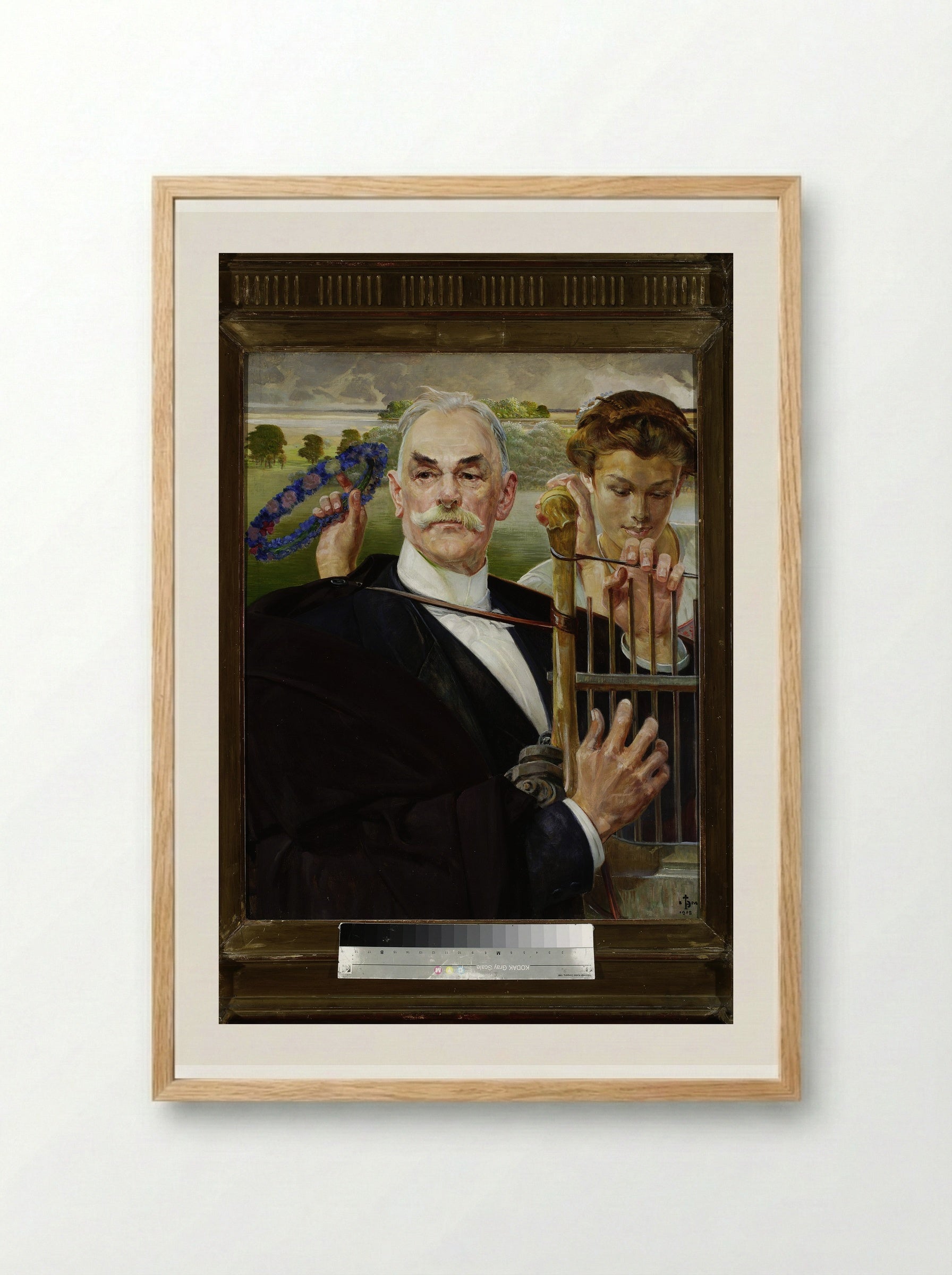 Portrait of Władysław Żeleński - Jacek Malczewski - Framed Print Wood