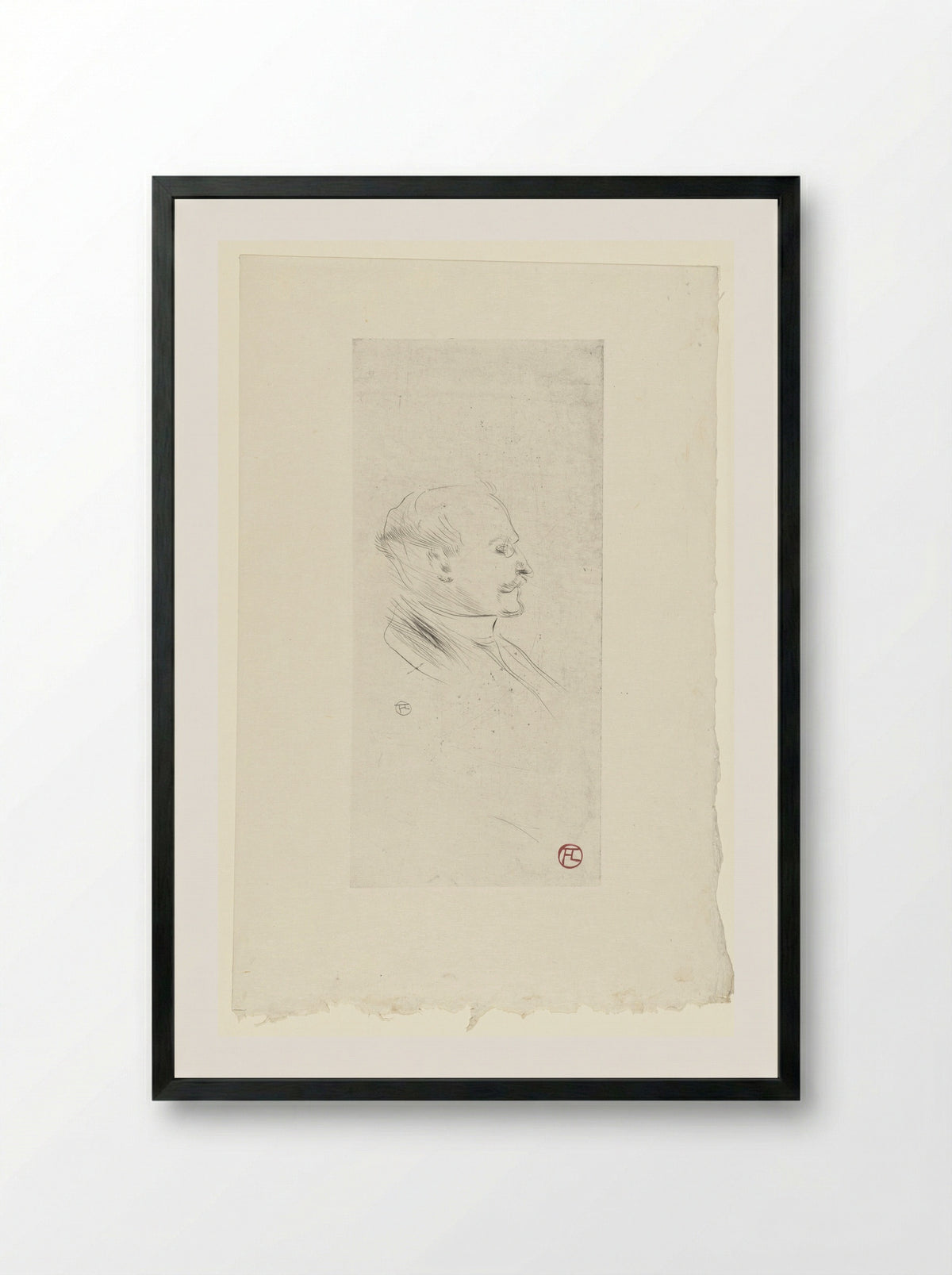 Portrait of W.H.B. Sands - Henri de Toulouse-Lautrec - Framed Print Black