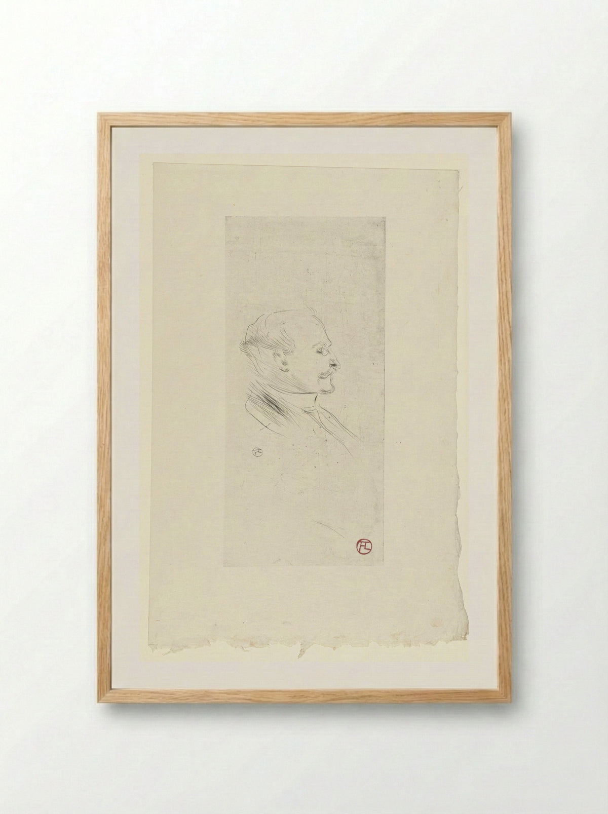 Portrait of W.H.B. Sands - Henri de Toulouse-Lautrec - Framed Print Wood