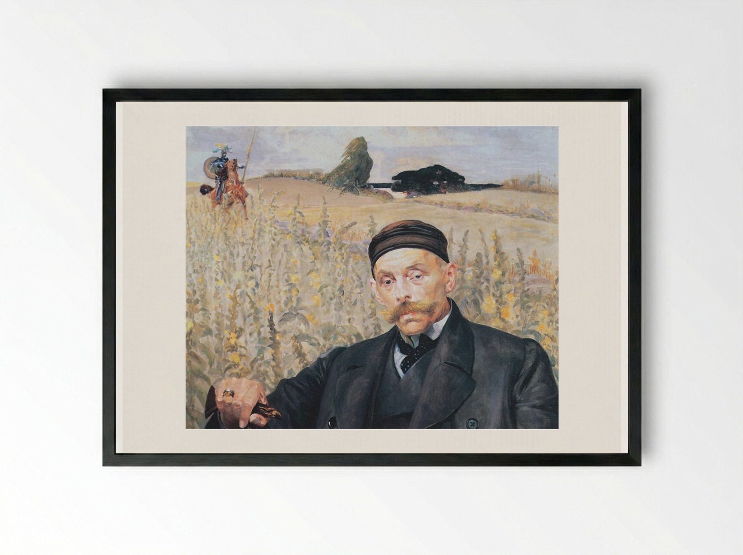 Portrait of Waclaw Karczewski - Jacek Malczewski - Framed Print Black