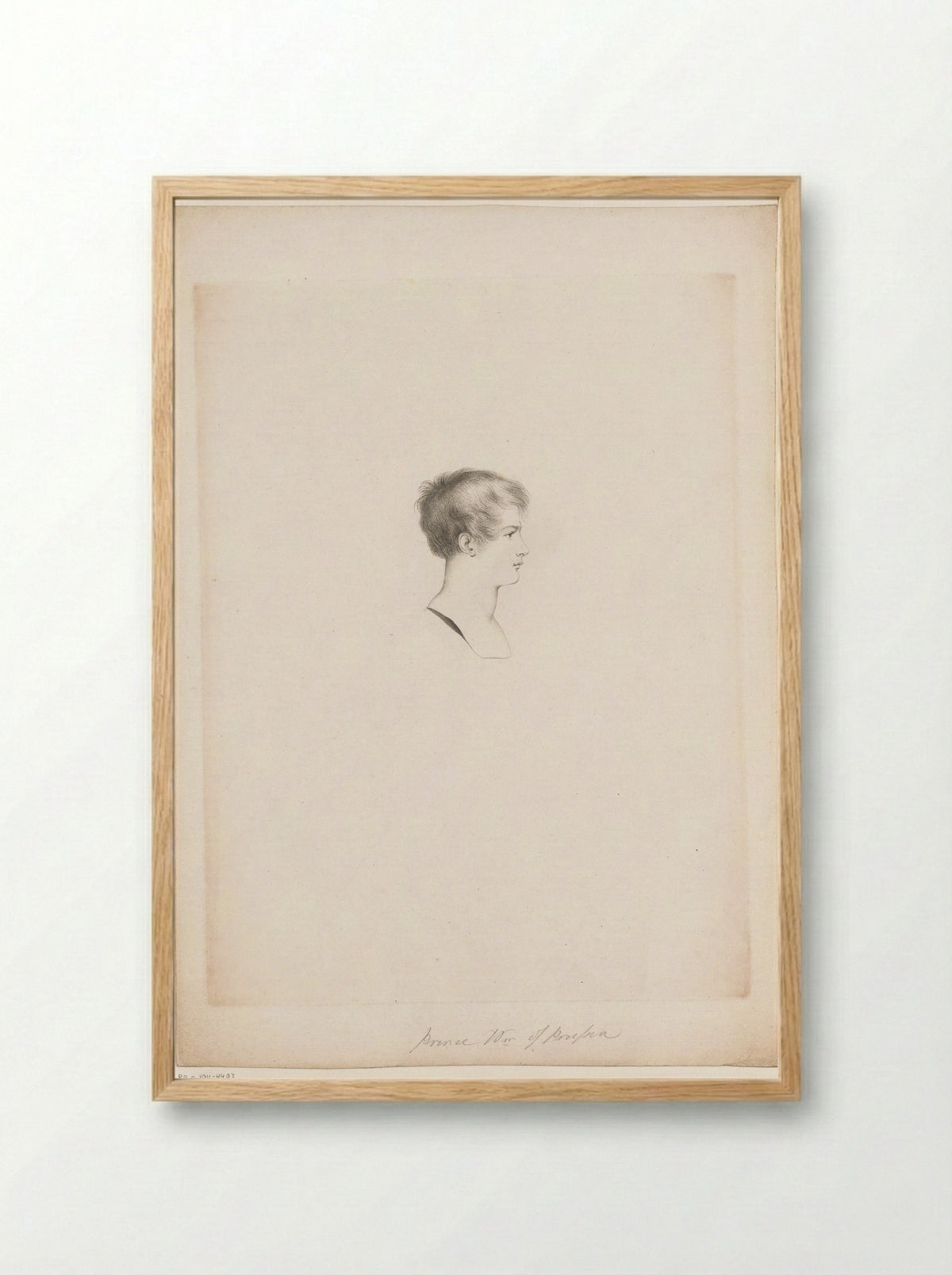 Portrait of Wilhelm I - Giovanni Vendramini - Framed Print Wood