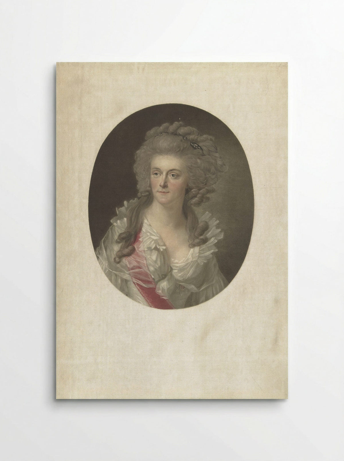 Portrait of Wilhelmina of Prussia - Charles Melchior Descourtis - Poster