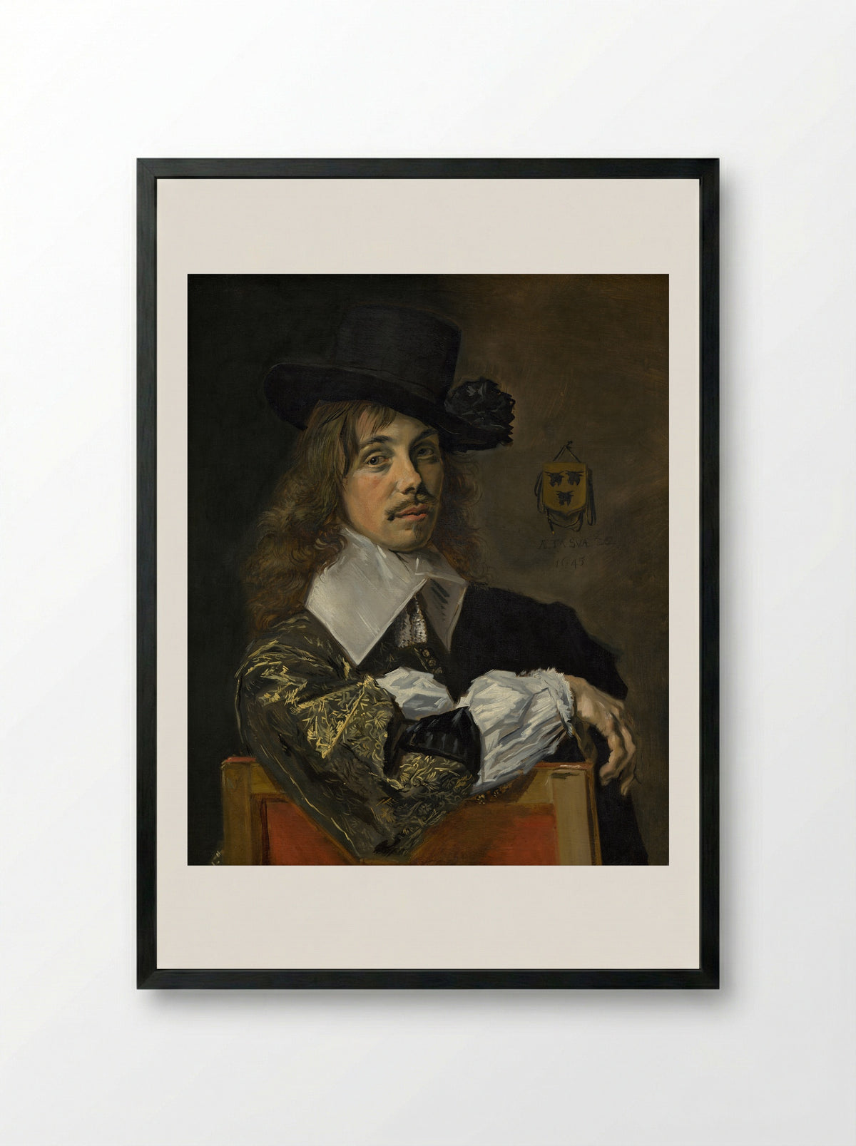 Portrait of Willem Coymans - Frans Hals - Framed Print Black