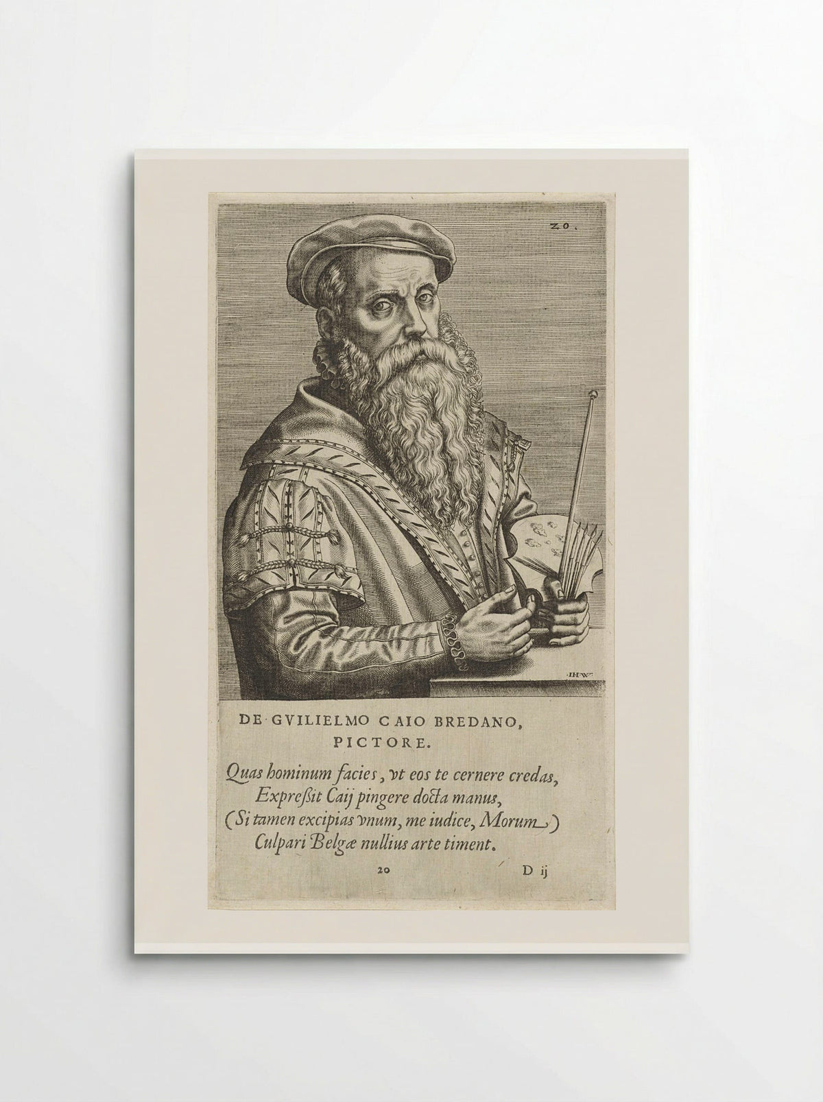 Portrait of Willem Key - Johannes Wierix - Poster