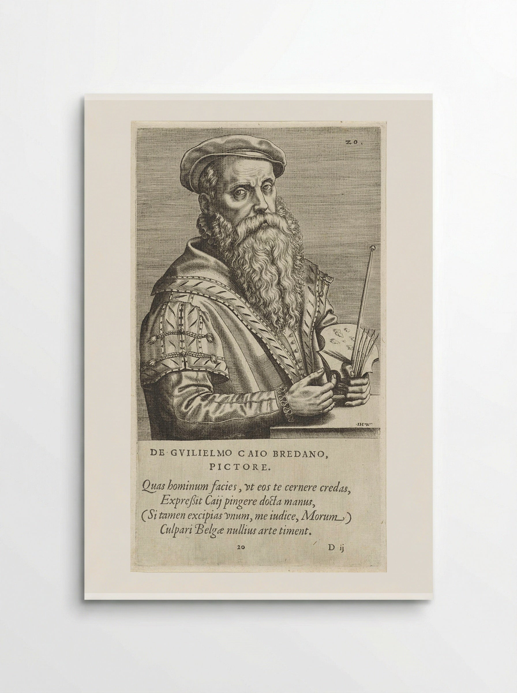 Portrait of Willem Key - Johannes Wierix - Poster