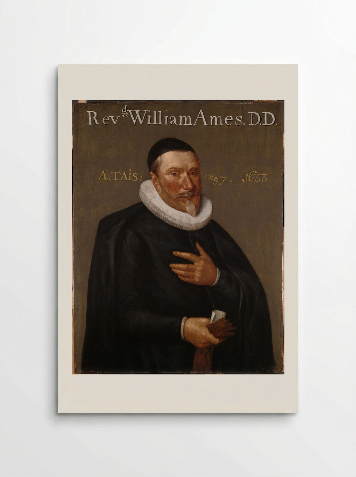 Portrait of William Ames - Willem van der Vliet - Poster