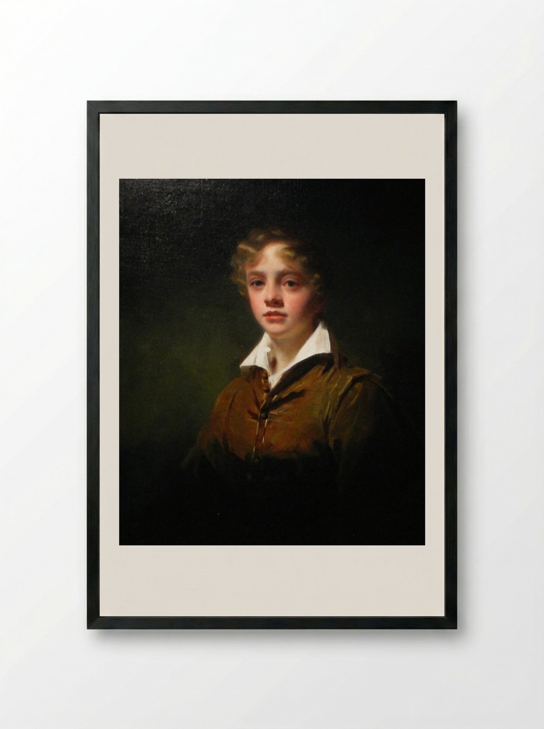 Portrait of William Blair - Henry Raeburn - Framed Print Black