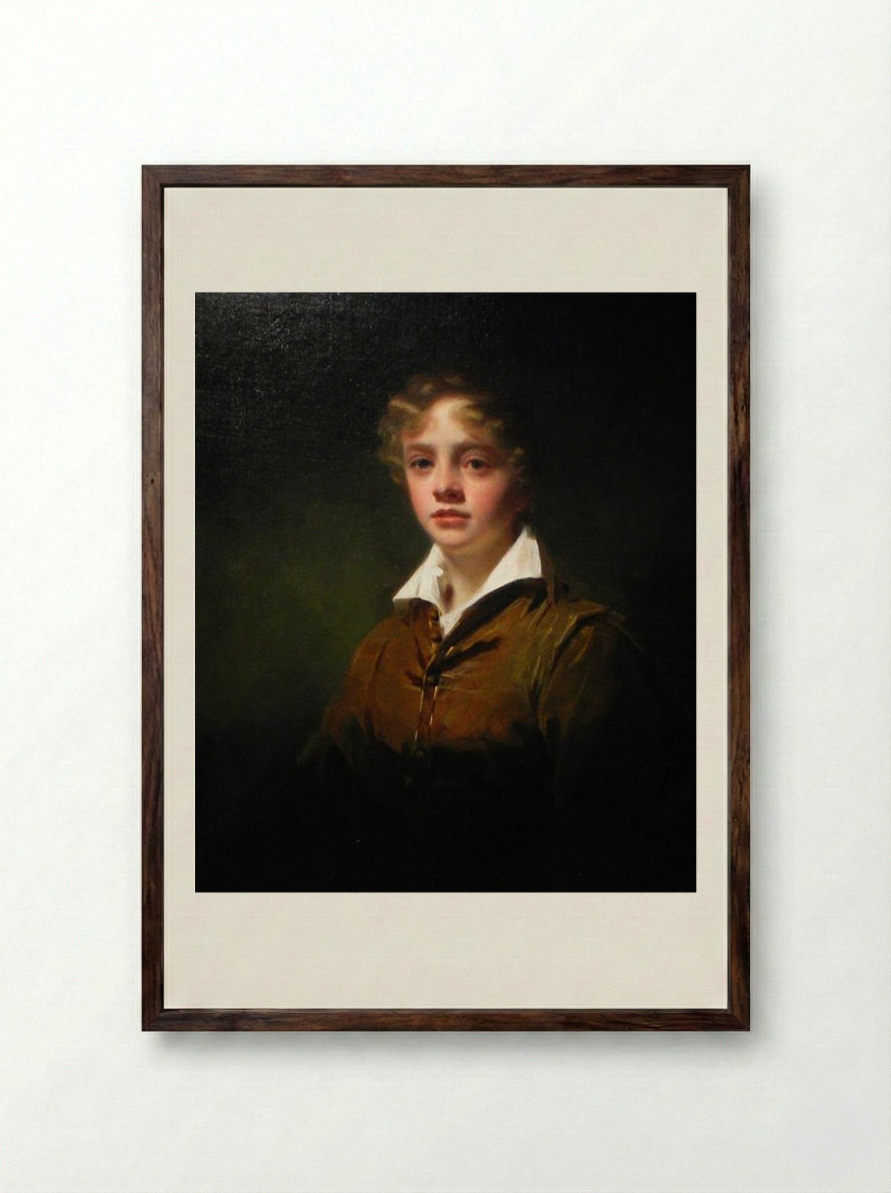 Portrait of William Blair - Henry Raeburn - Framed Print Dark Wood