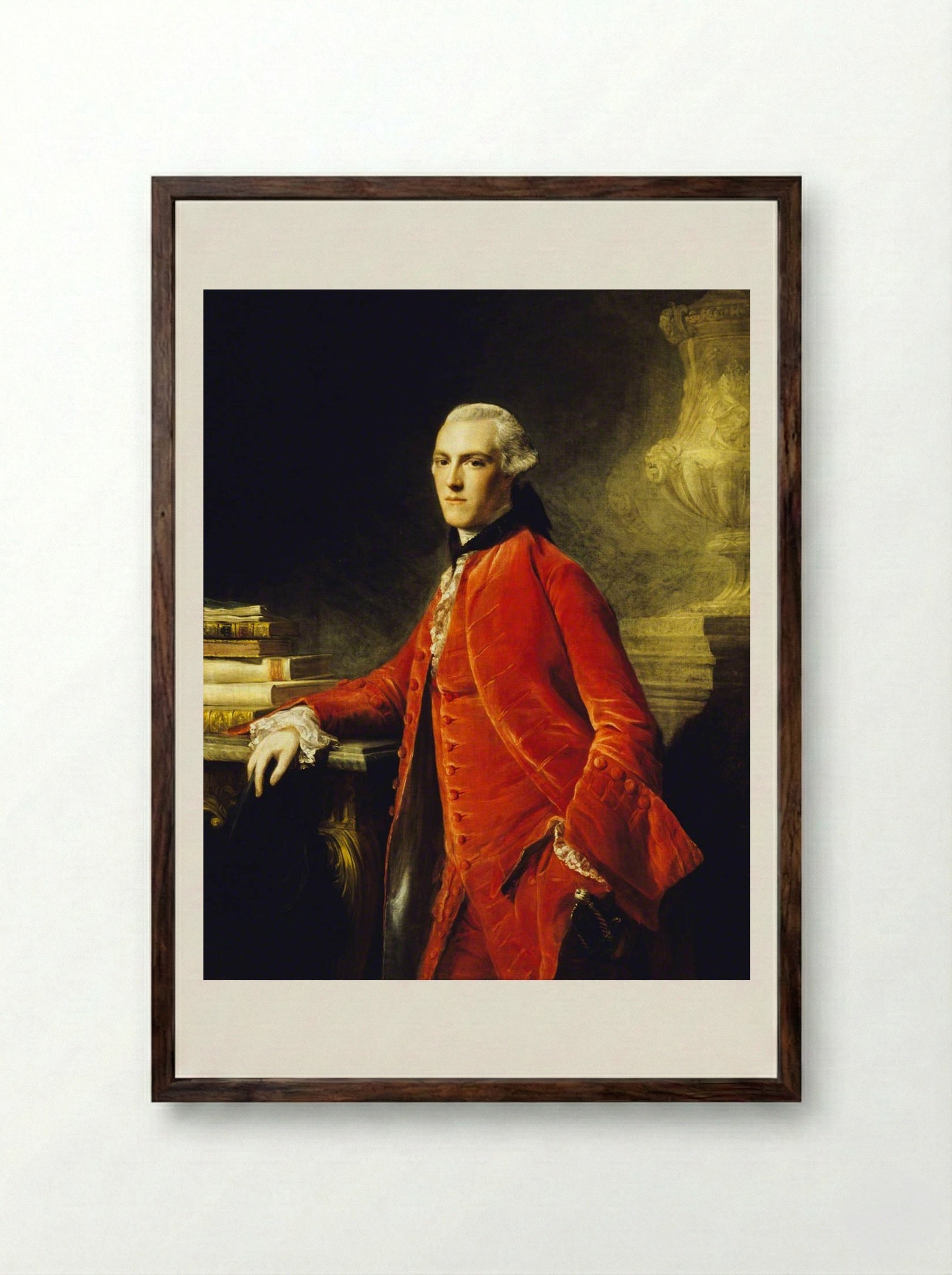 Portrait of William Colyear, Viscount Milsington - Allan Ramsay - Framed Print Dark Wood