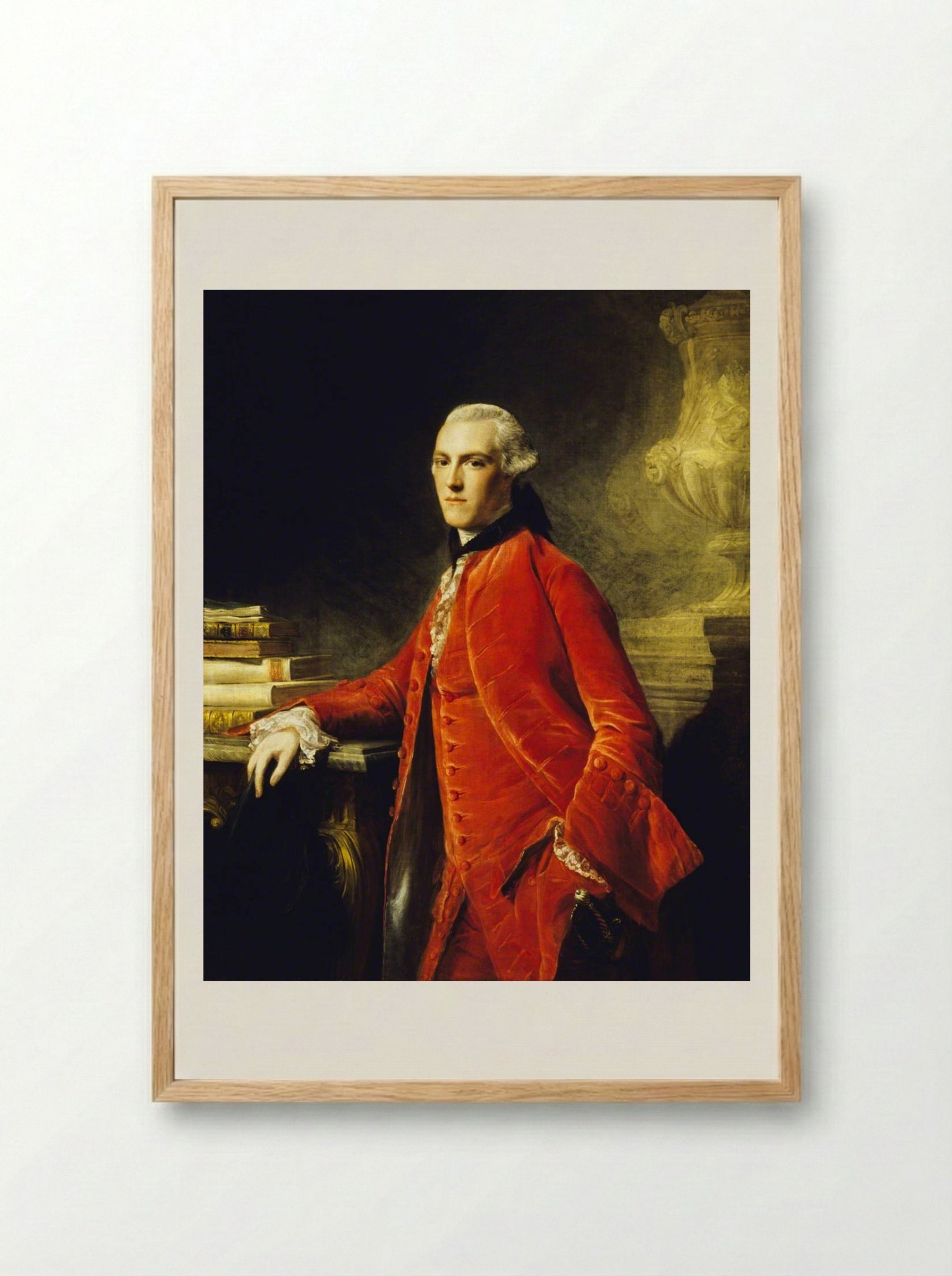 Portrait of William Colyear, Viscount Milsington - Allan Ramsay - Framed Print Wood