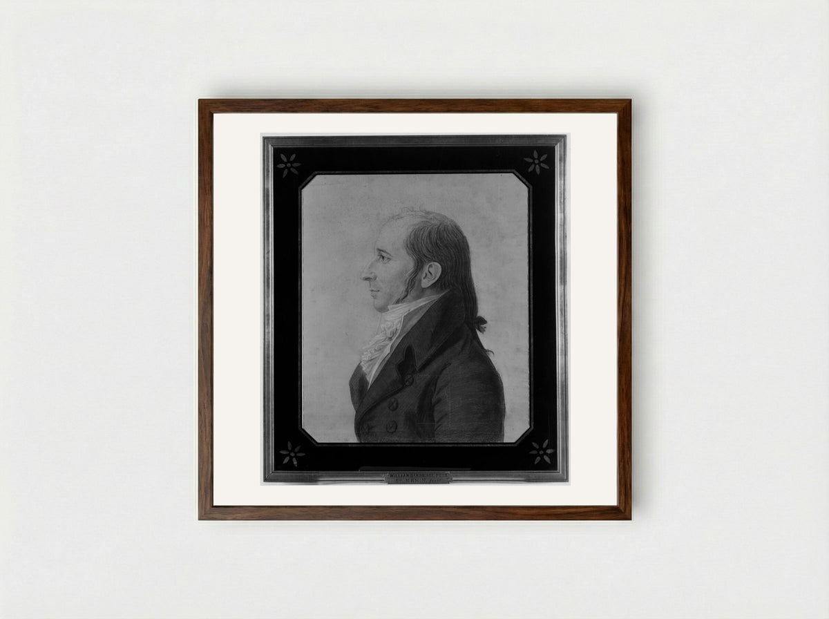 Portrait of William Dandridge Peck - Charles Balthazar Julien Févret de Saint-Mémin - Framed Print Dark Wood