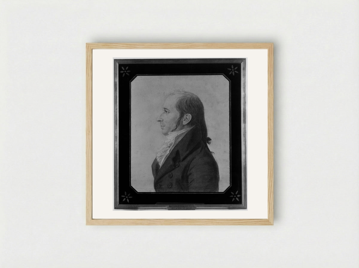 Portrait of William Dandridge Peck - Charles Balthazar Julien Févret de Saint-Mémin - Framed Print Wood