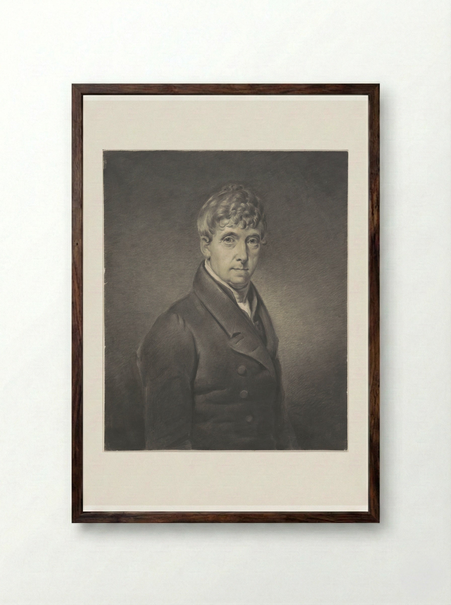 Portrait of William Wilberforce - Charles Howard Hodges - Framed Print Dark Wood
